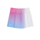 Court Skirt in White/Pink