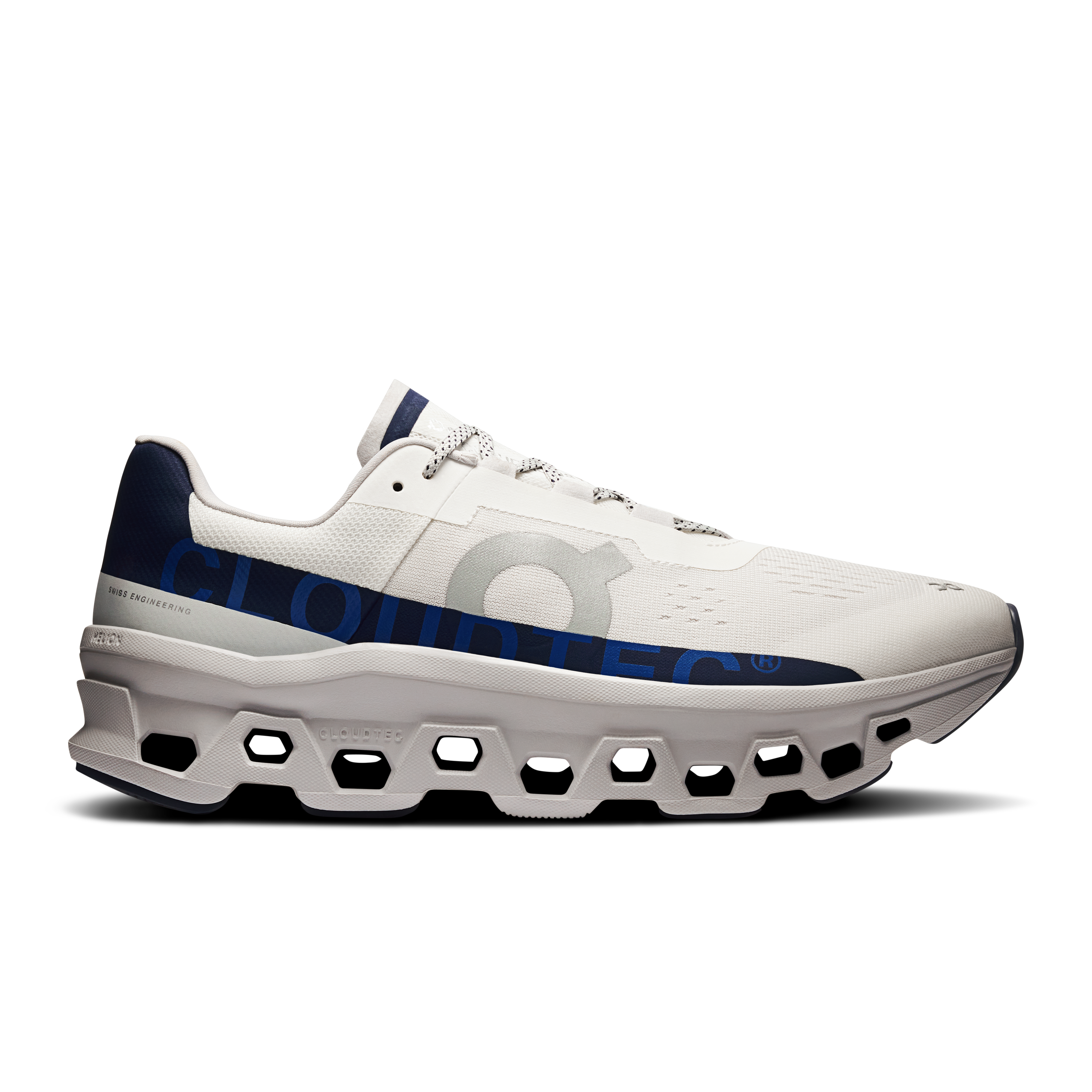 On Cloudmonster Beige Blue Men Men – Road running, energy return, CloudTec® Shoes