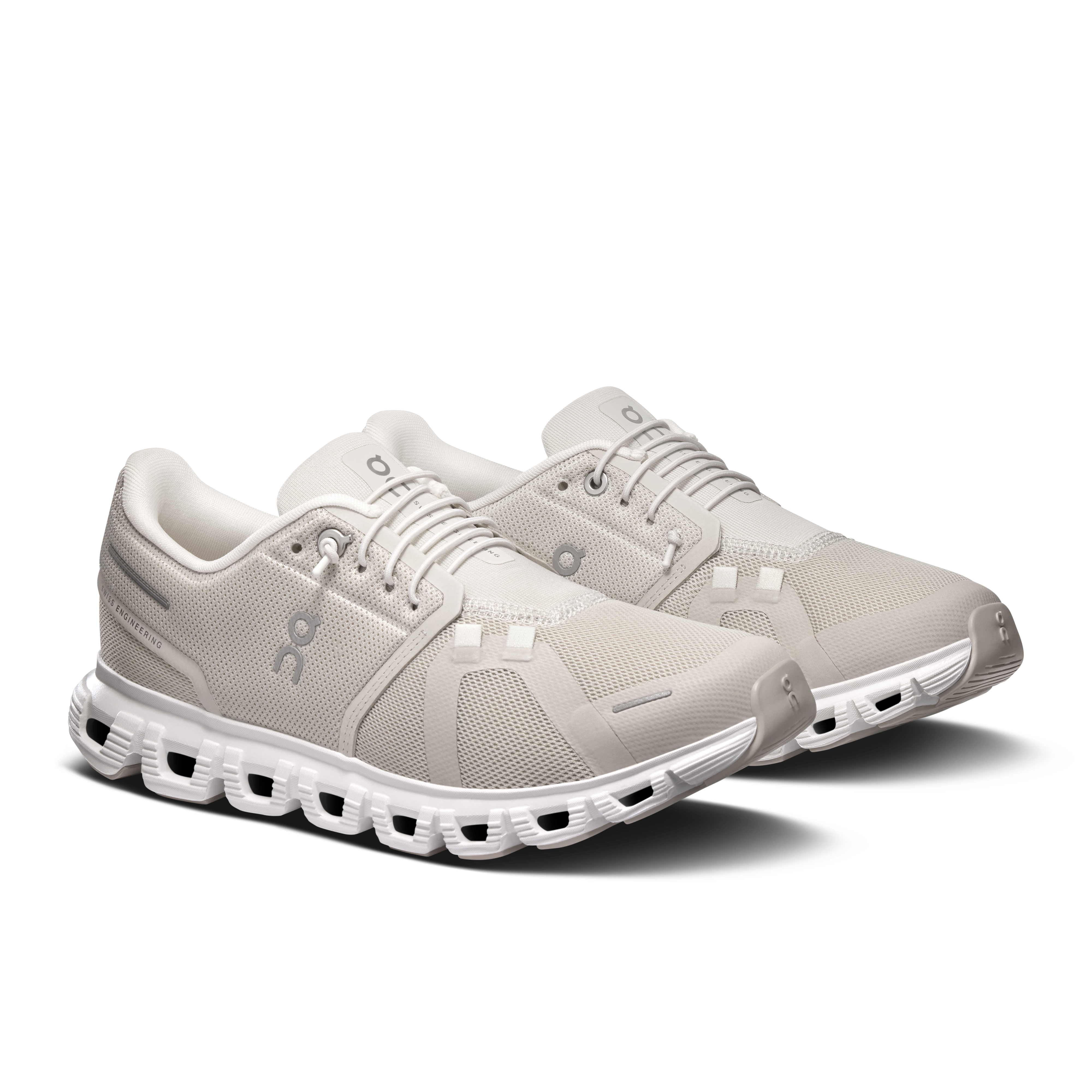 On Cloud 6 Wide Pearl & White Femme Active Life Chaussures