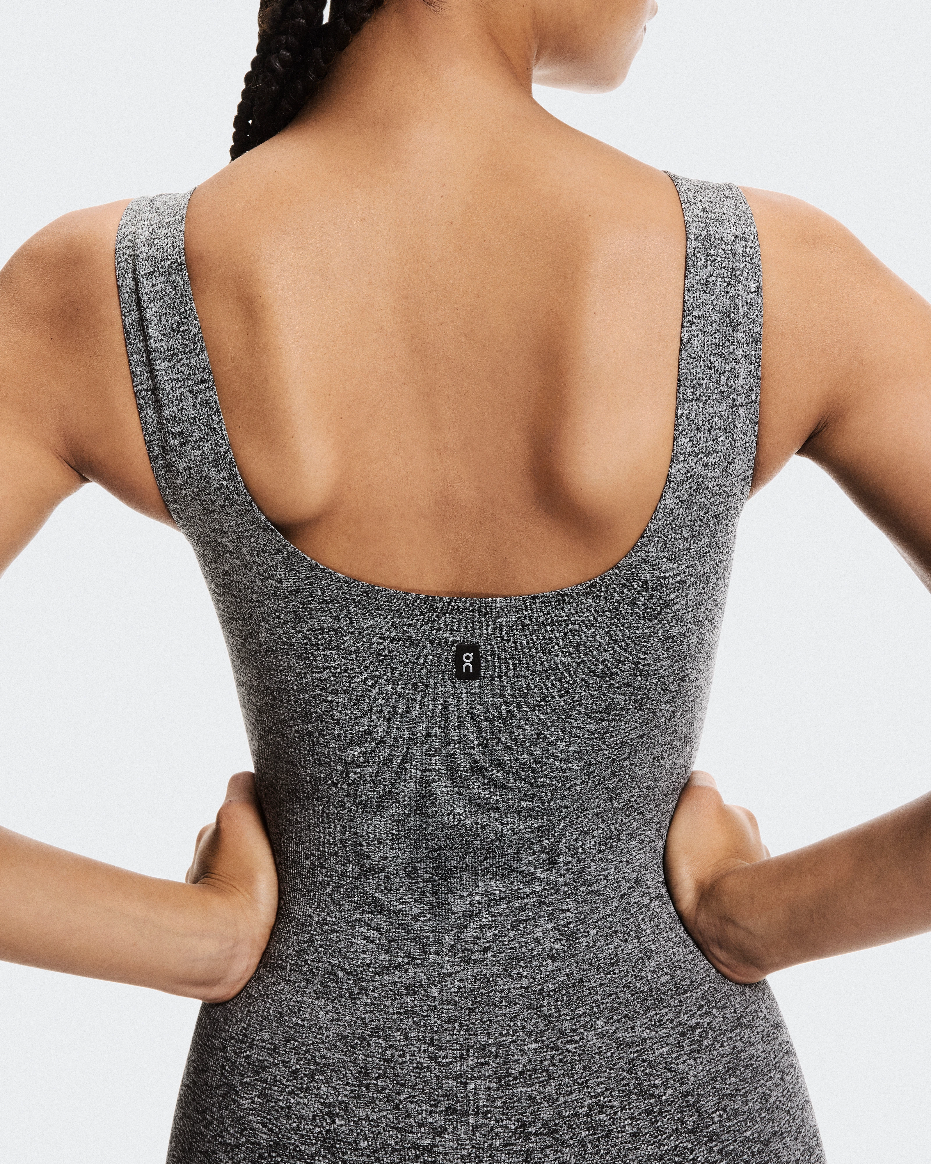 On Studio Knit Bodysuit Graphite Heather Women Bodysuits