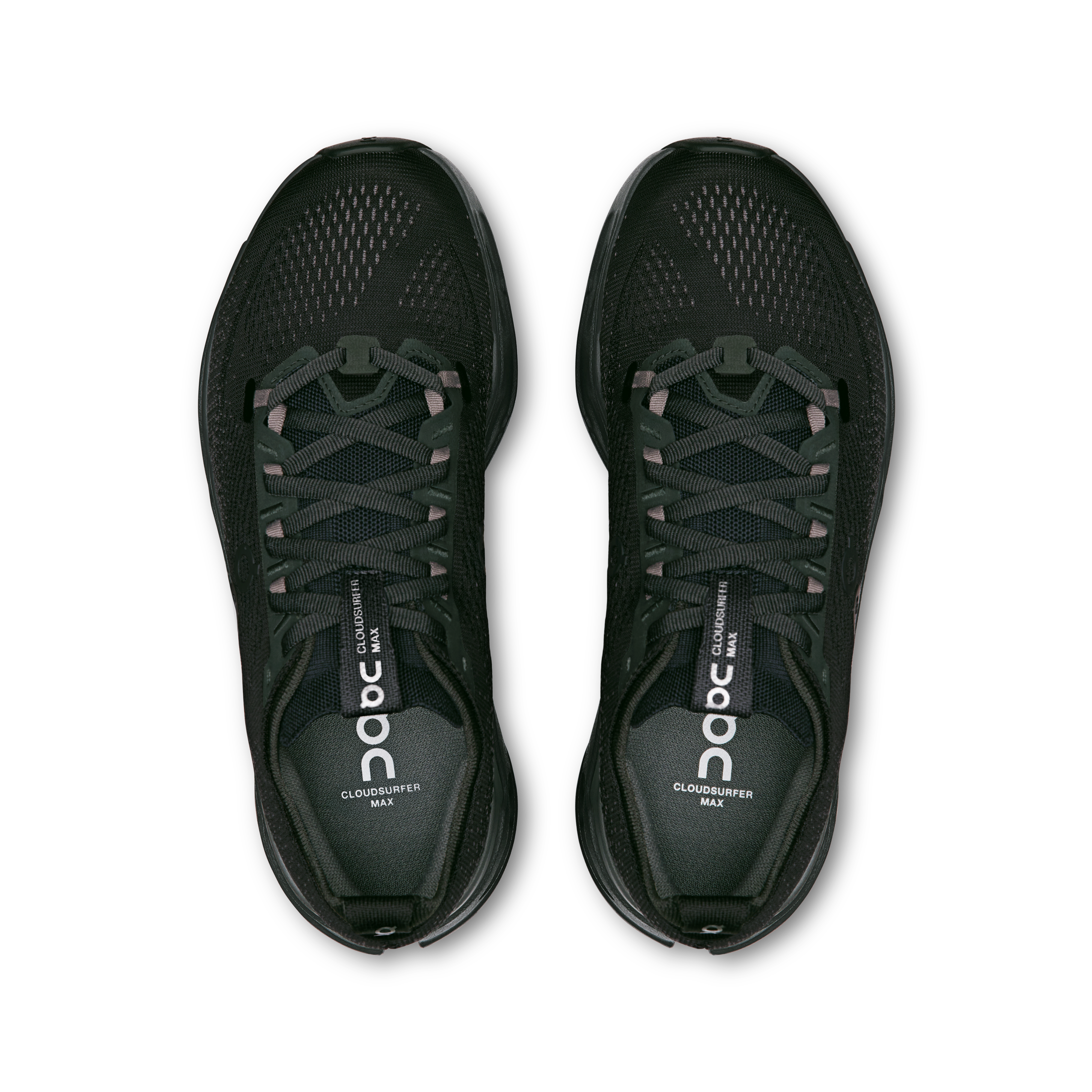 On Cloudsurfer Max Black & Eclipse Femme Running sur route Chaussures