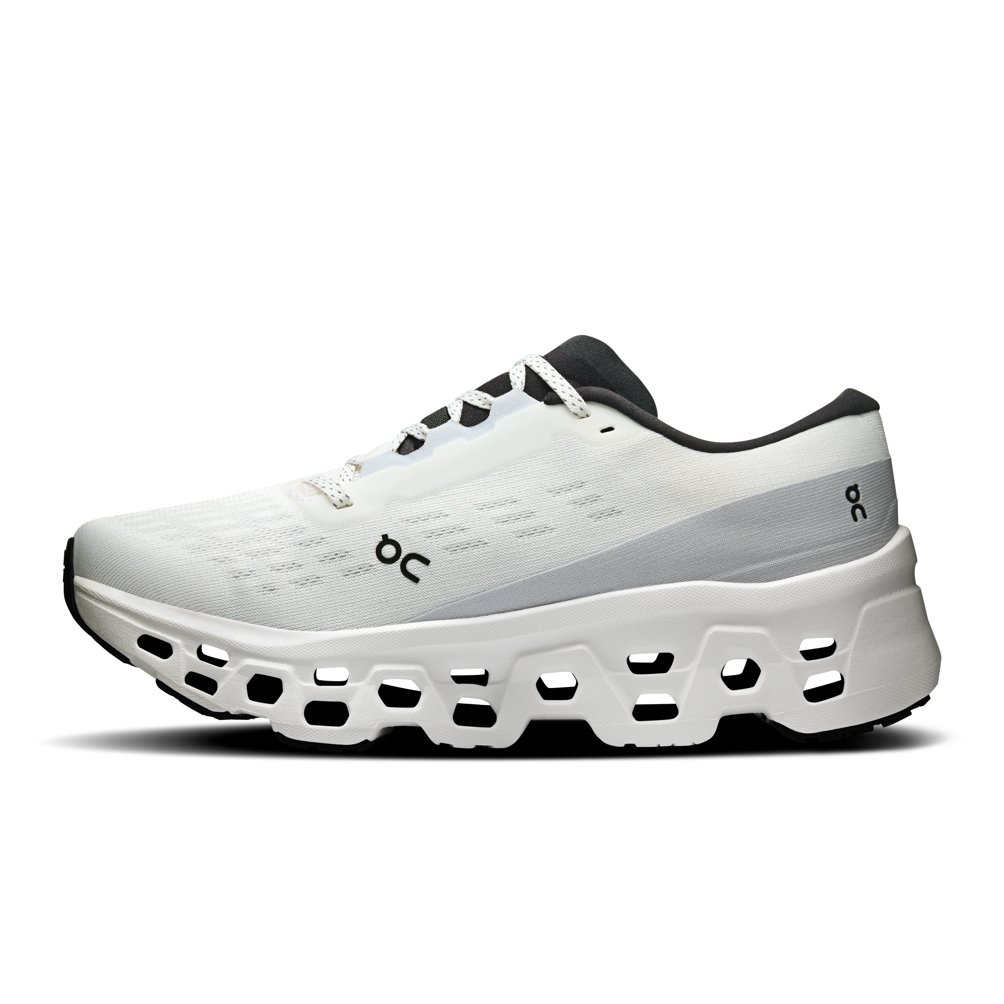 On Cloudmonster 3 White & White Femme Running sur route Chaussures