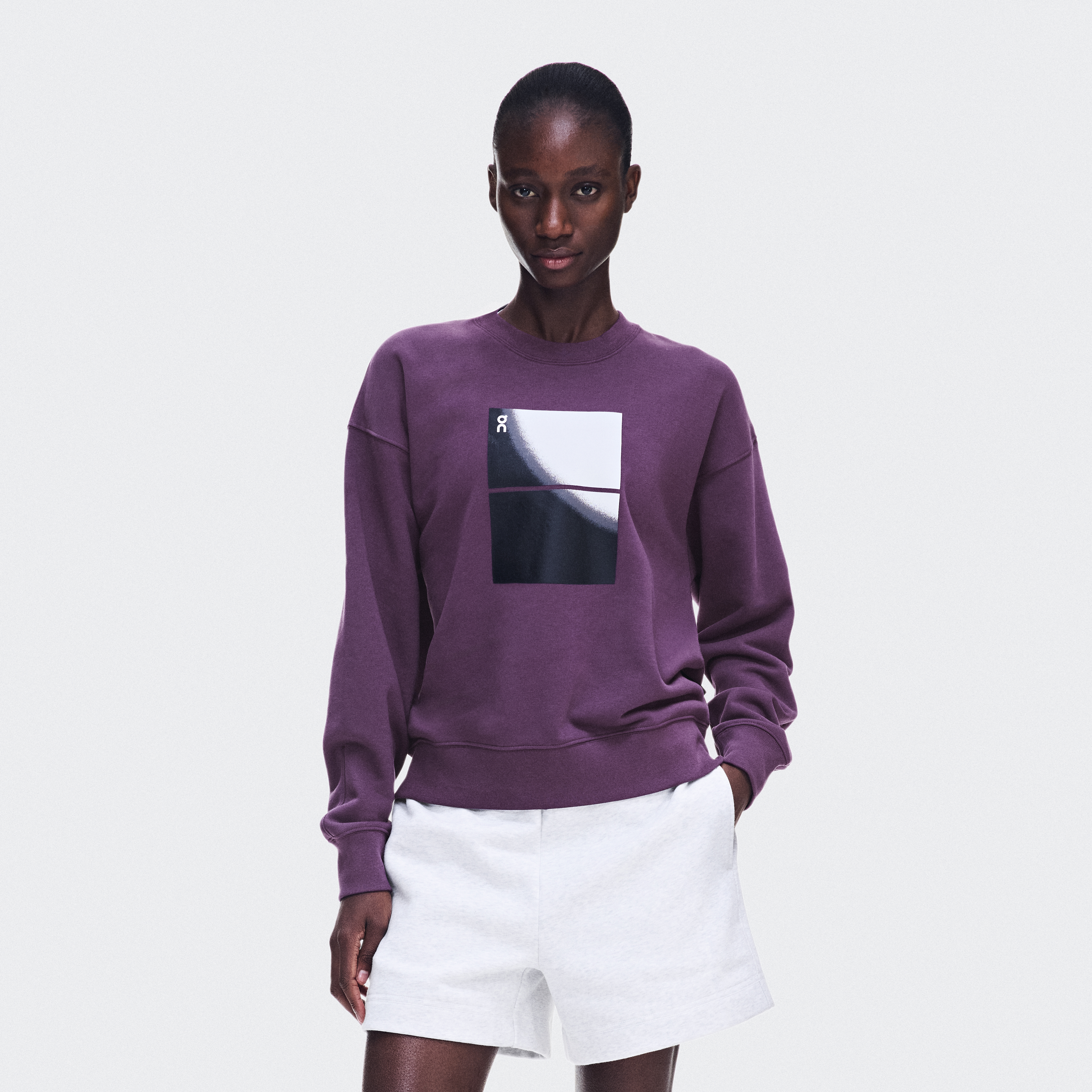 Club Crew Swing Sweater in Cassis