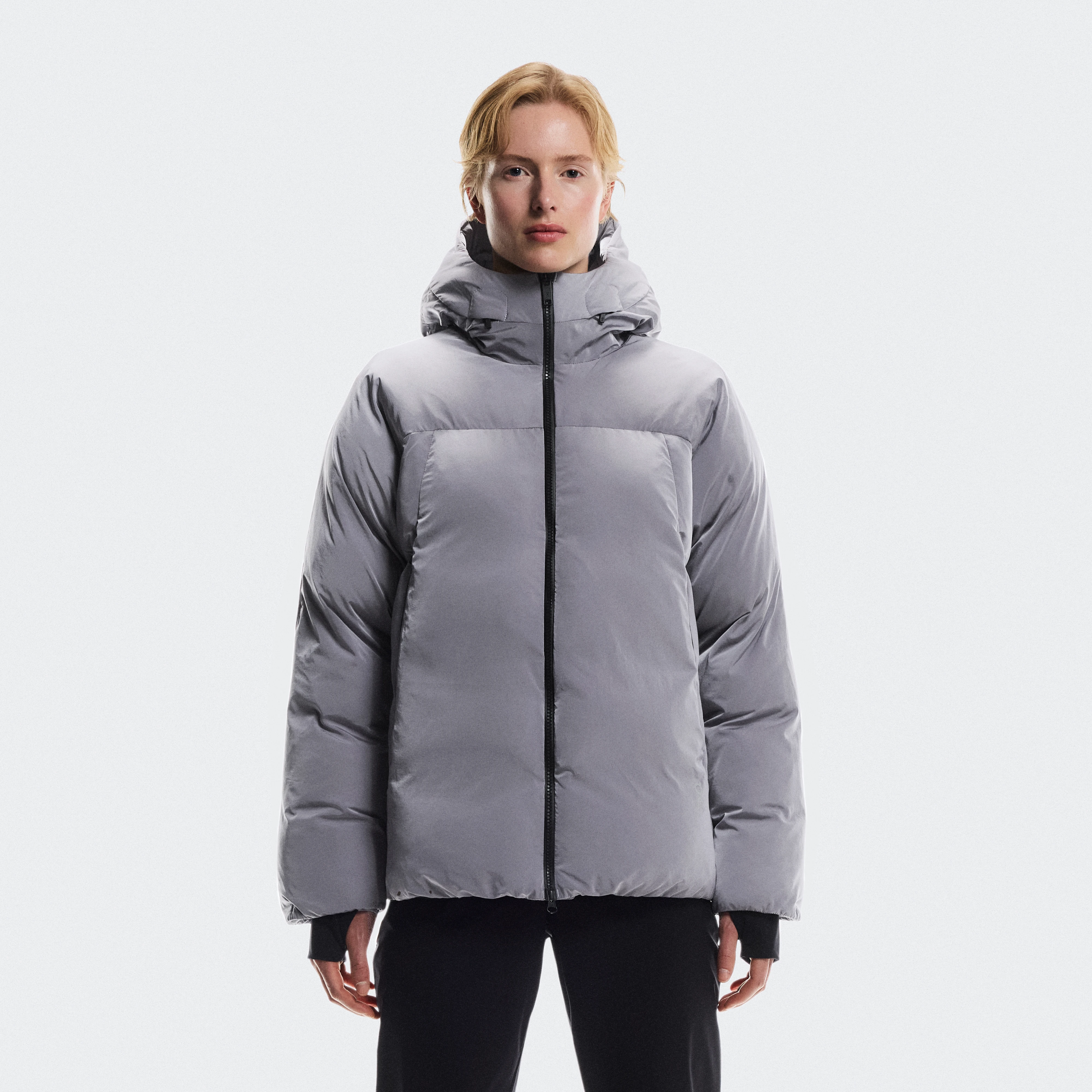 On All-Day Puffer Jacket Grey Women Women – Outdoors, all-day Jackets