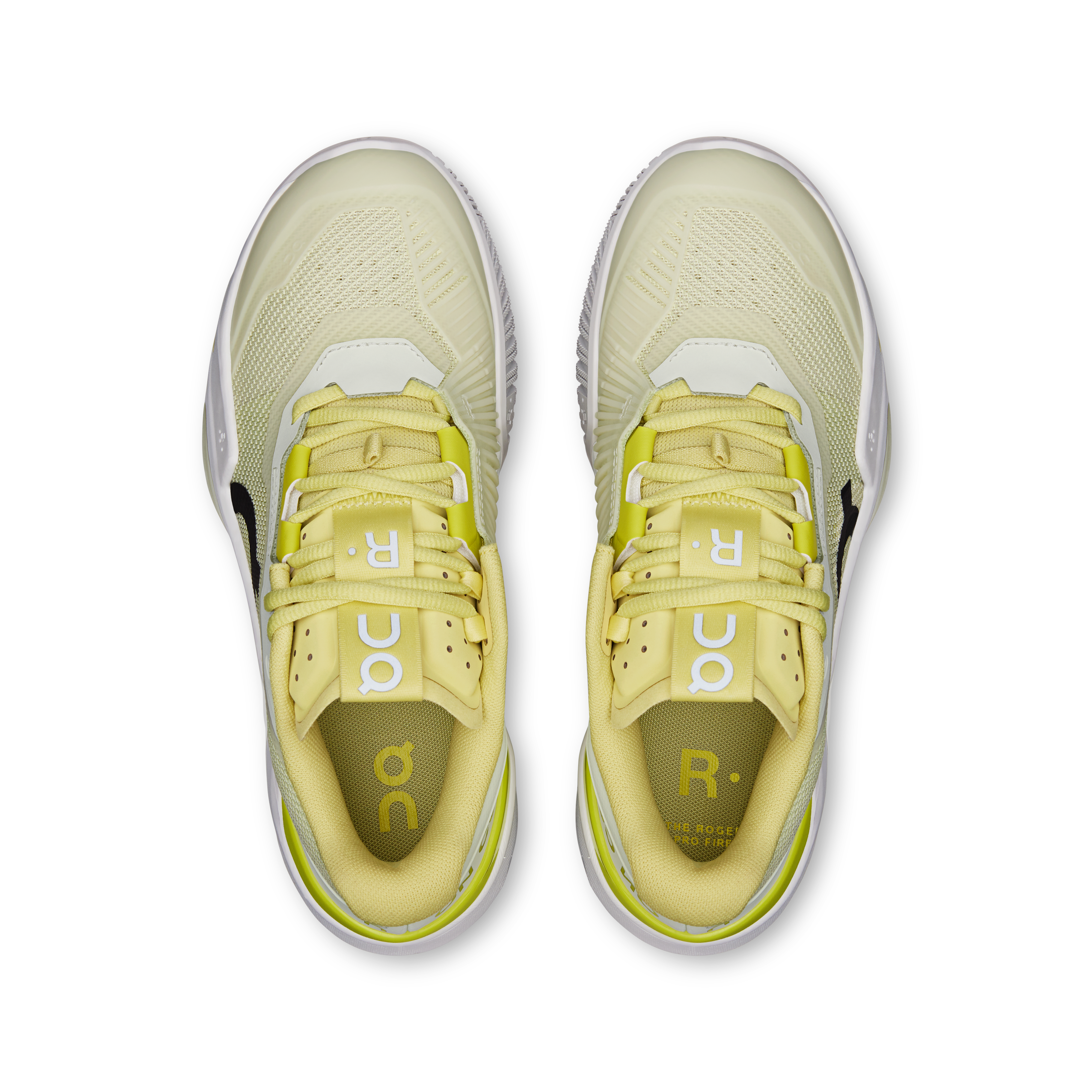 On THE ROGER Pro Fire Linen & Lime Women Tennis Shoes