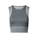 Studio Knit Crop Shirt in Rock/Glacier