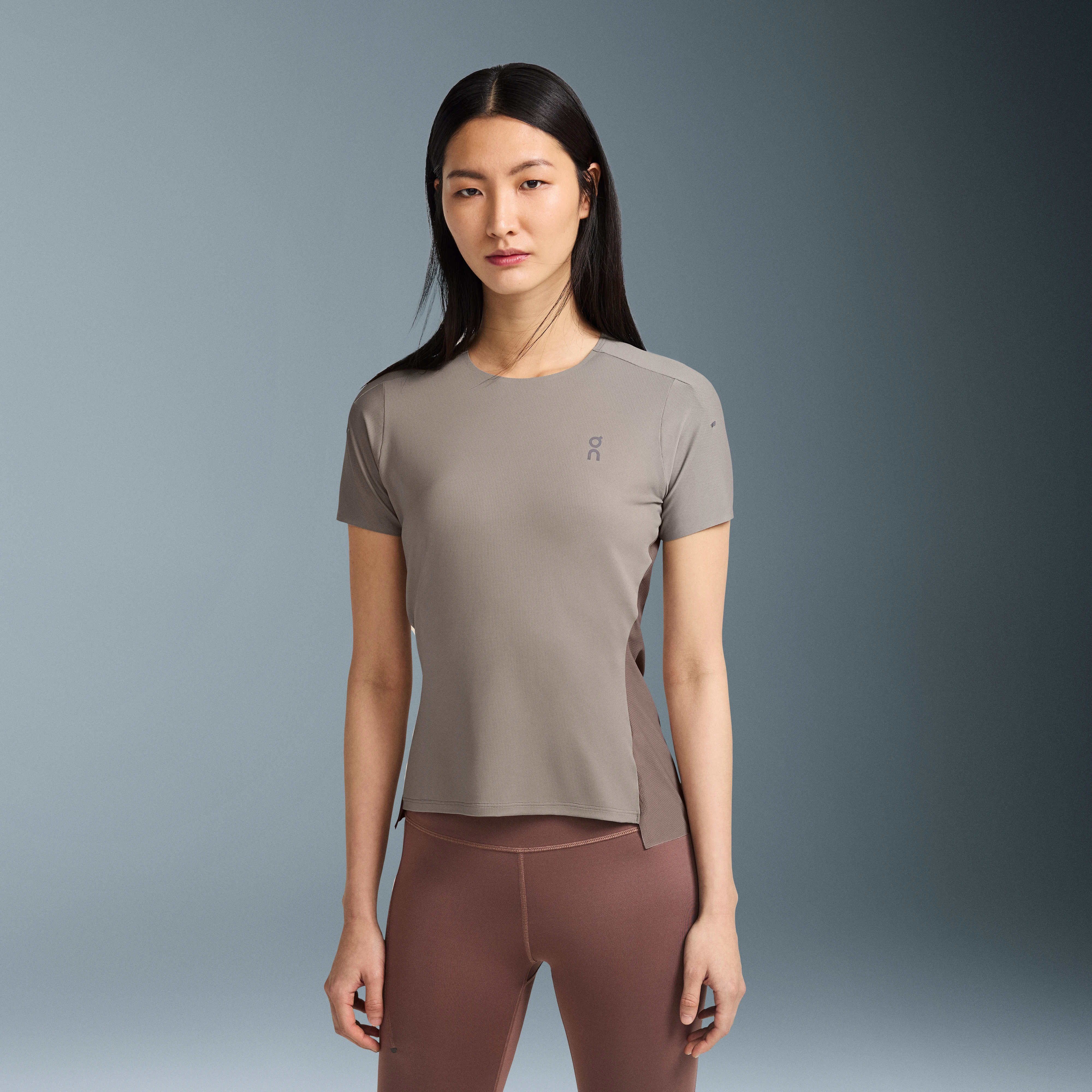 On Performance-T Grey Women Women – Road running, warm weather Tops and t-shirts