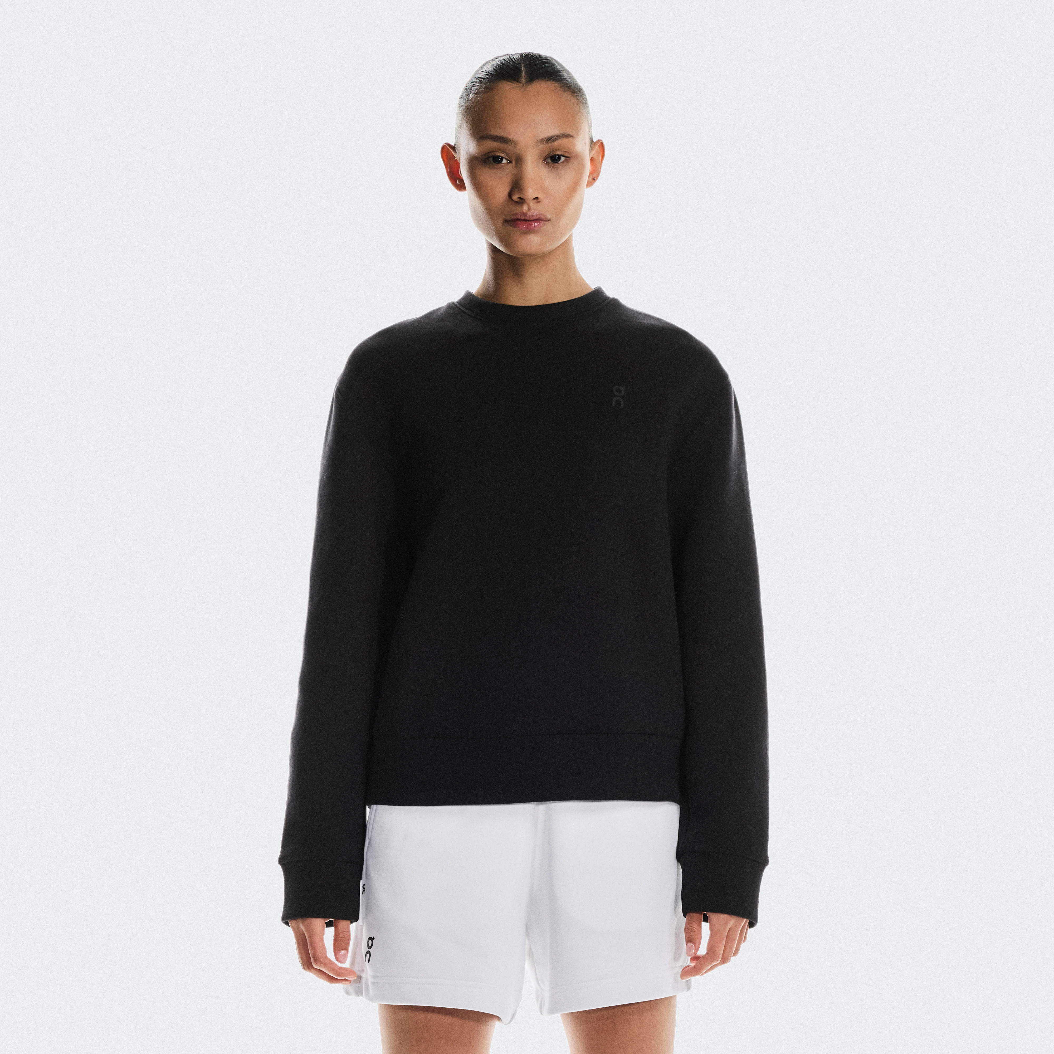 On Focus Tech Crew Black Women Women – All-day wear, travel, training Hoodies and sweatshirts