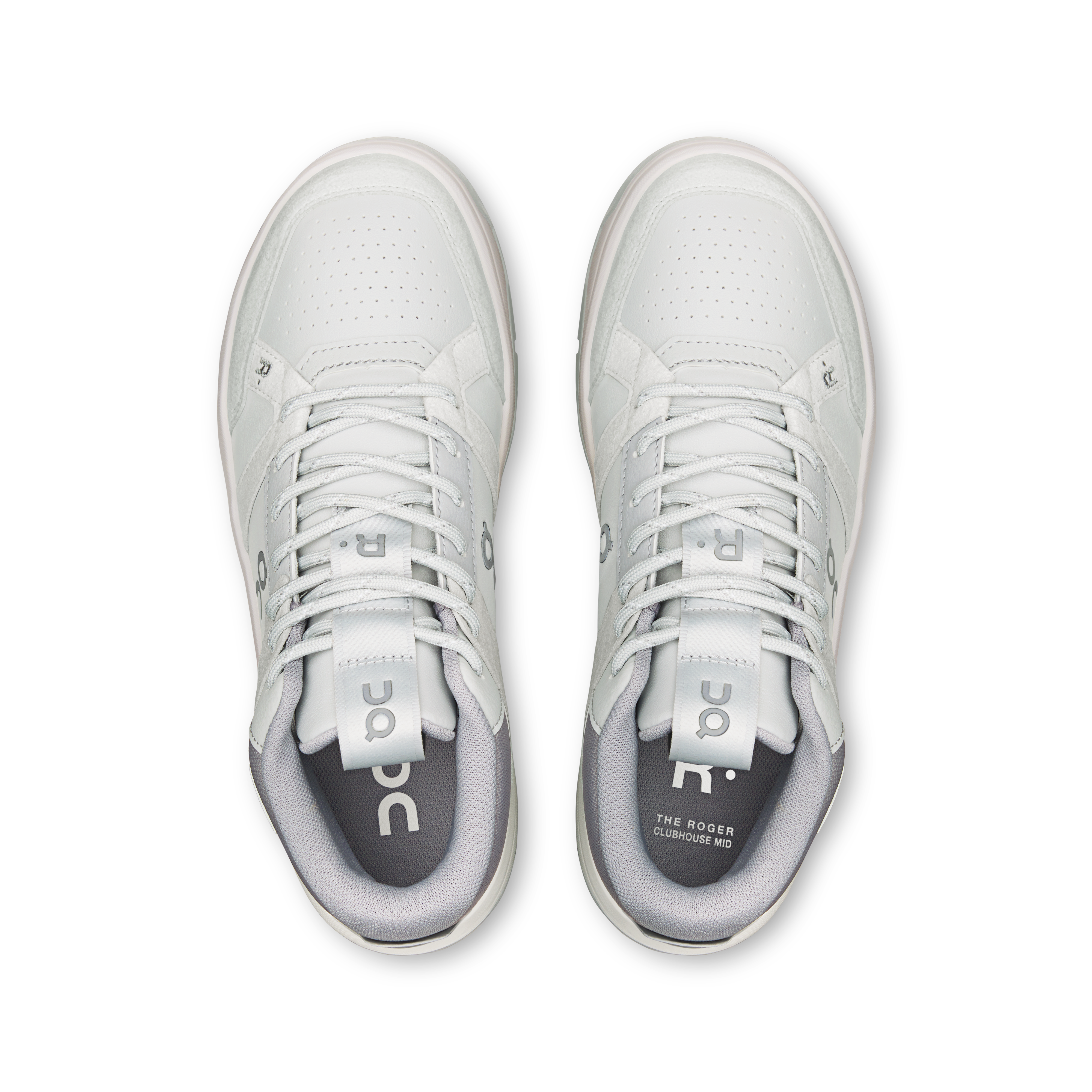 On THE ROGER Clubhouse Mid Glacier & Alloy Women Shoes