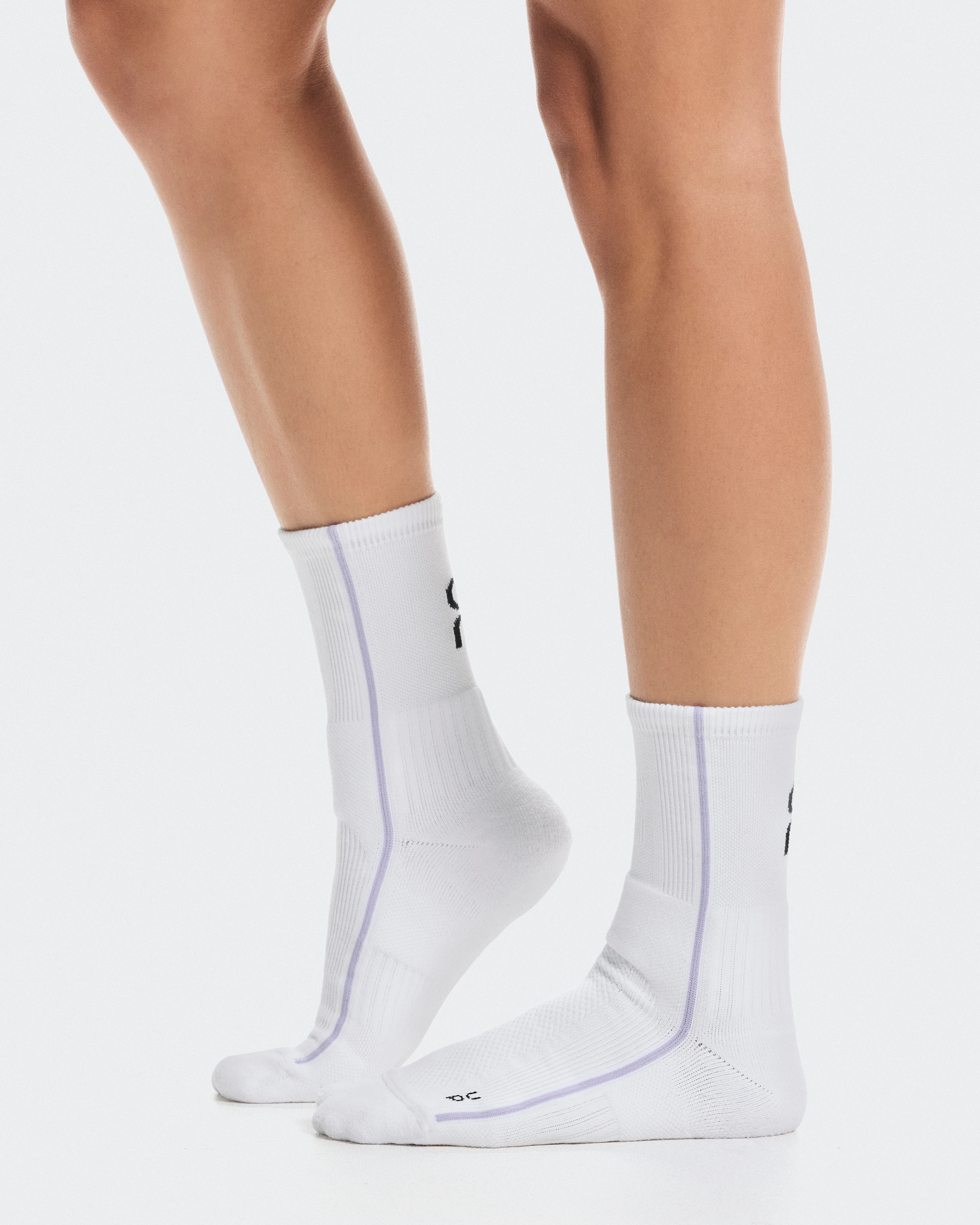 On Court Sock High White & Bloom Unisex Calzini