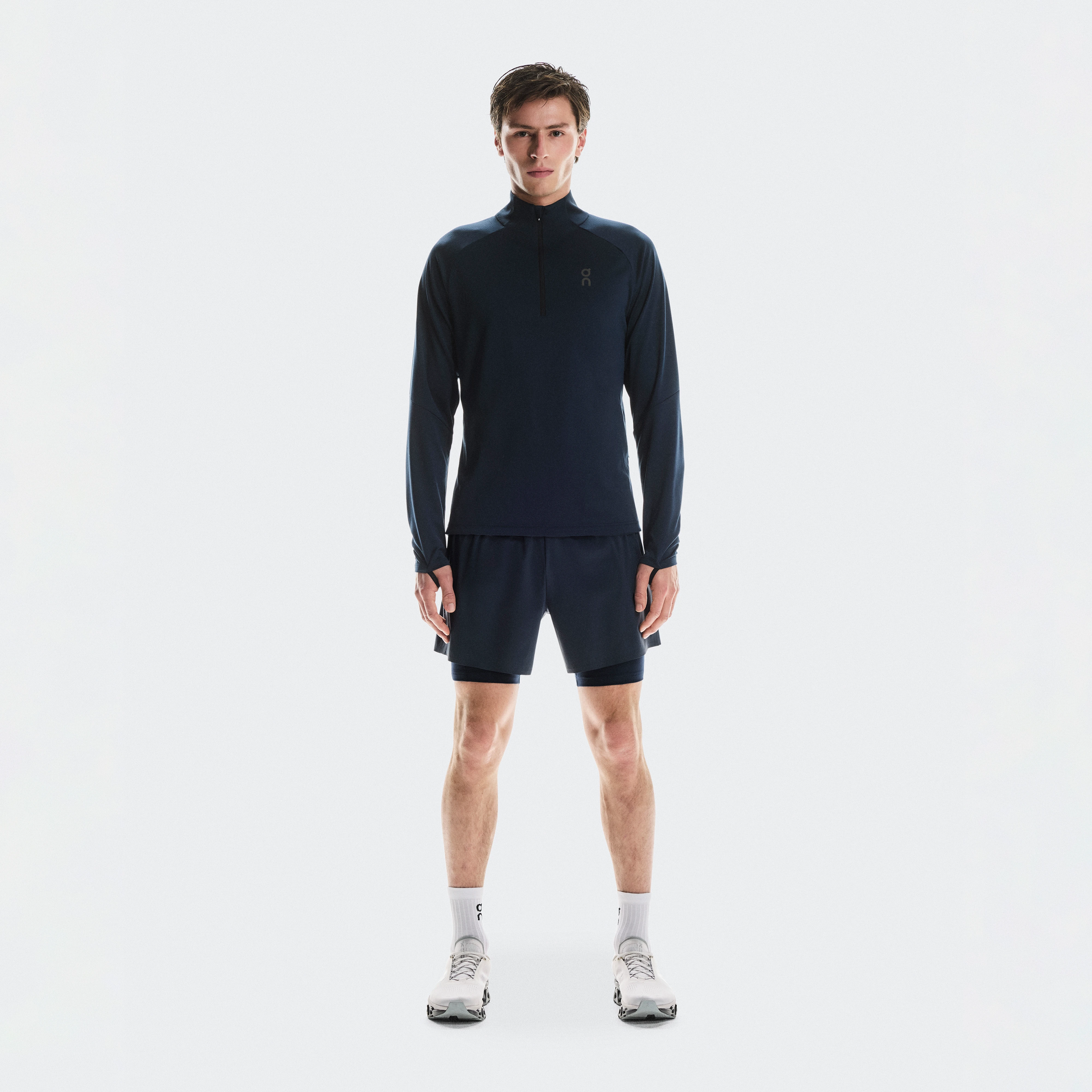 On 5" Performance 2/1 Shorts Blue Men Men – Performance running, lightweight, moisture-wicking Shorts