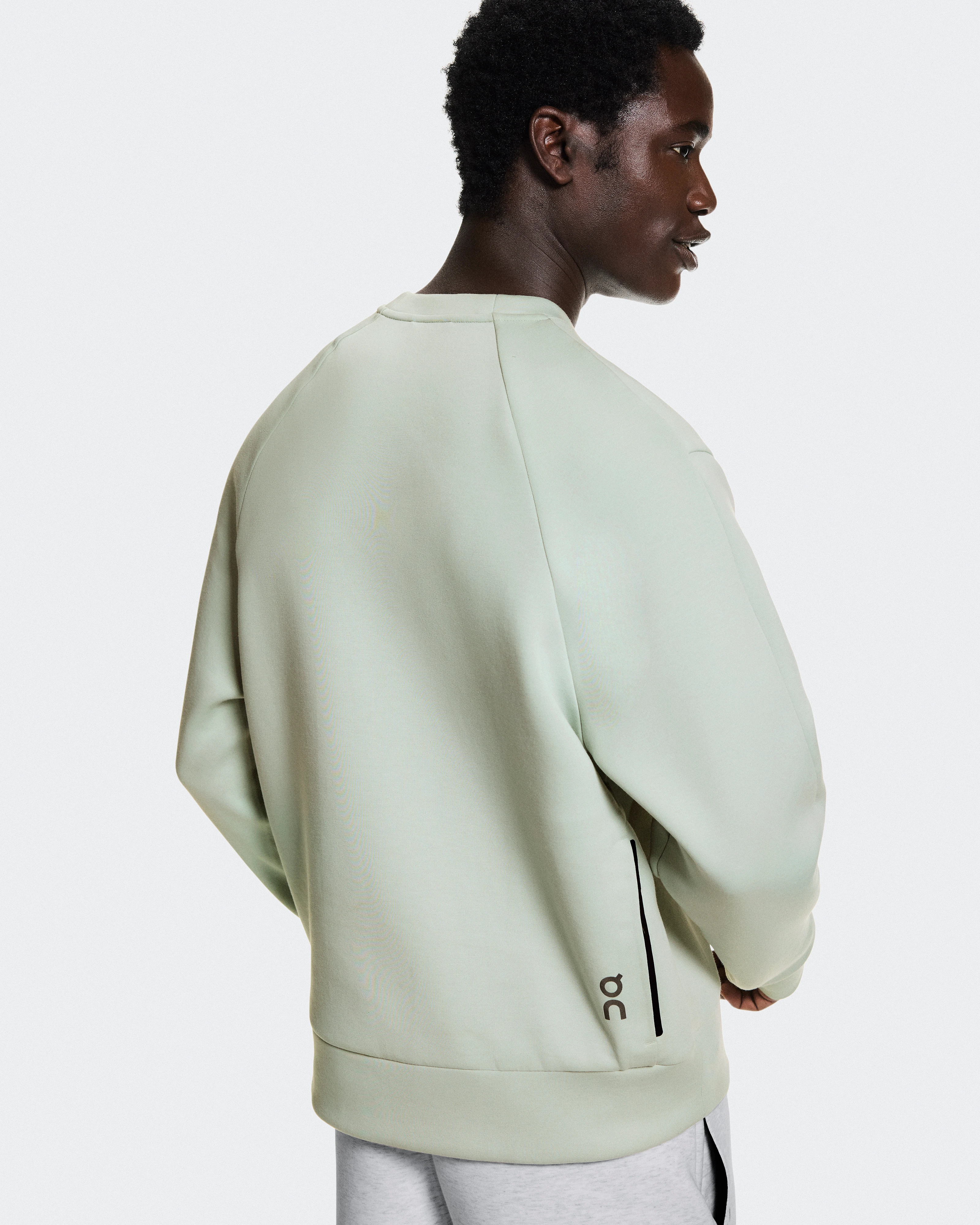 On Focus Tech Crew Mineral Homme Sweats à capuche et sweats