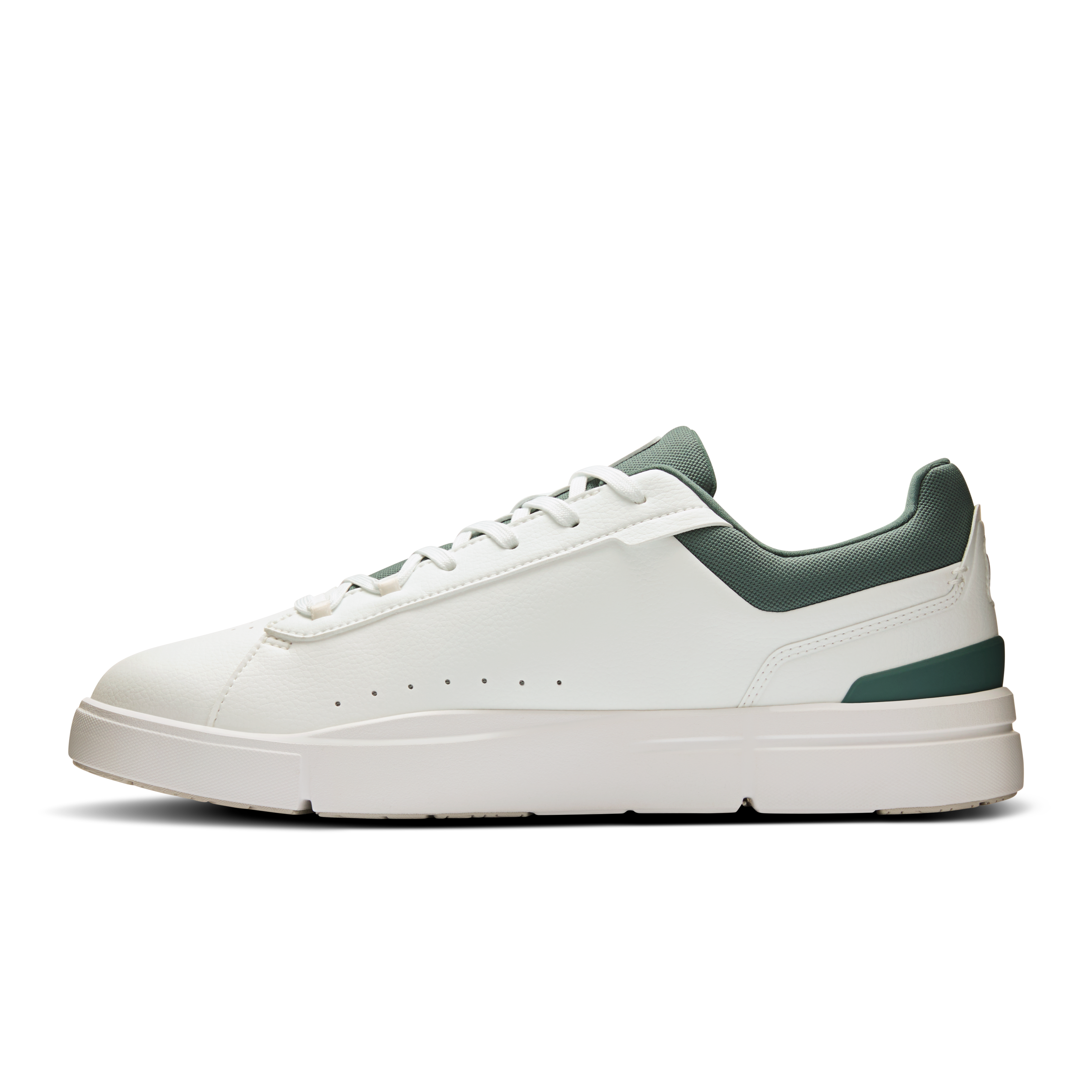 On THE ROGER Advantage White & Olive Men Tennis Shoes