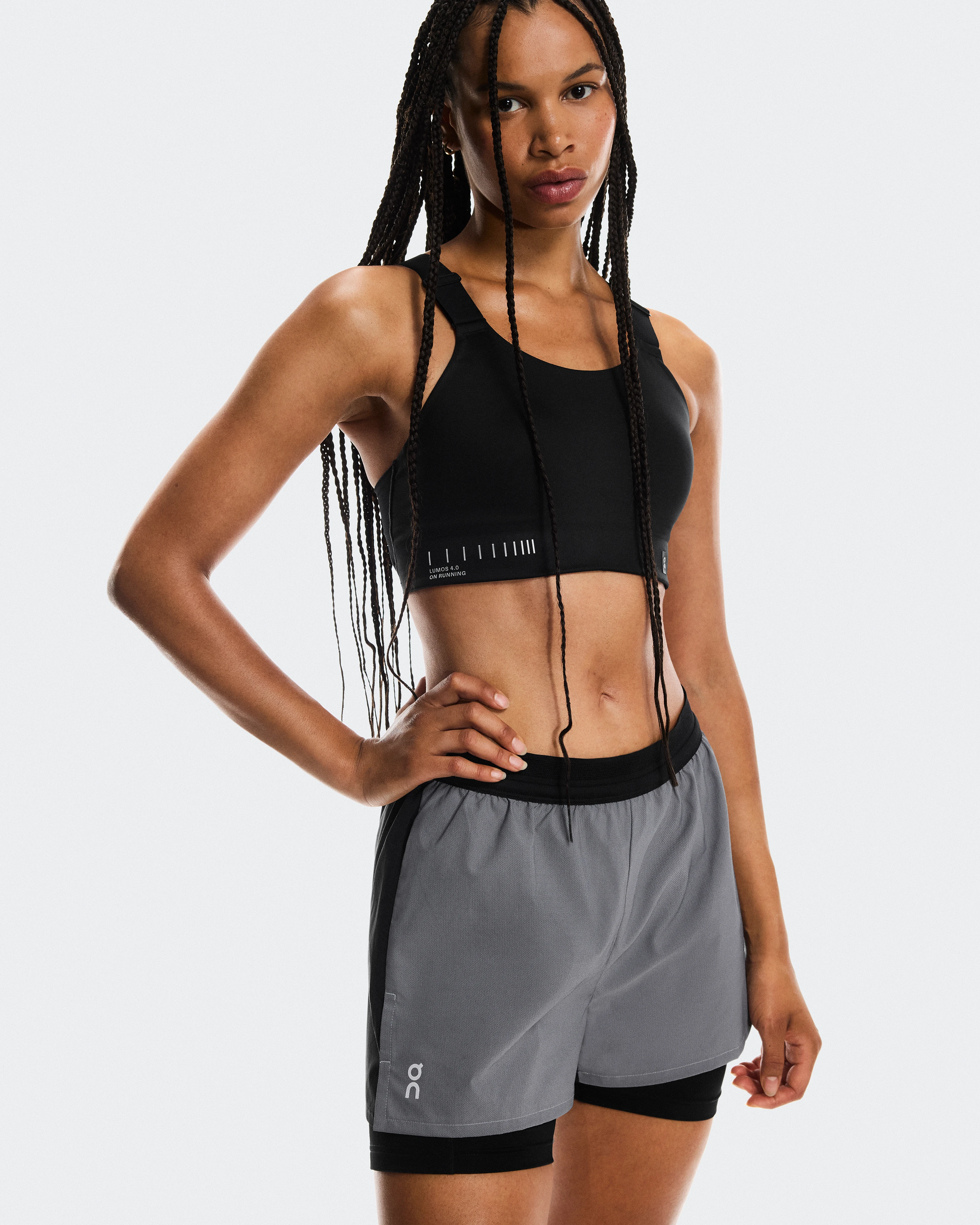 On Performance Shorts Lumos Eclipse & Black Femme Shorts