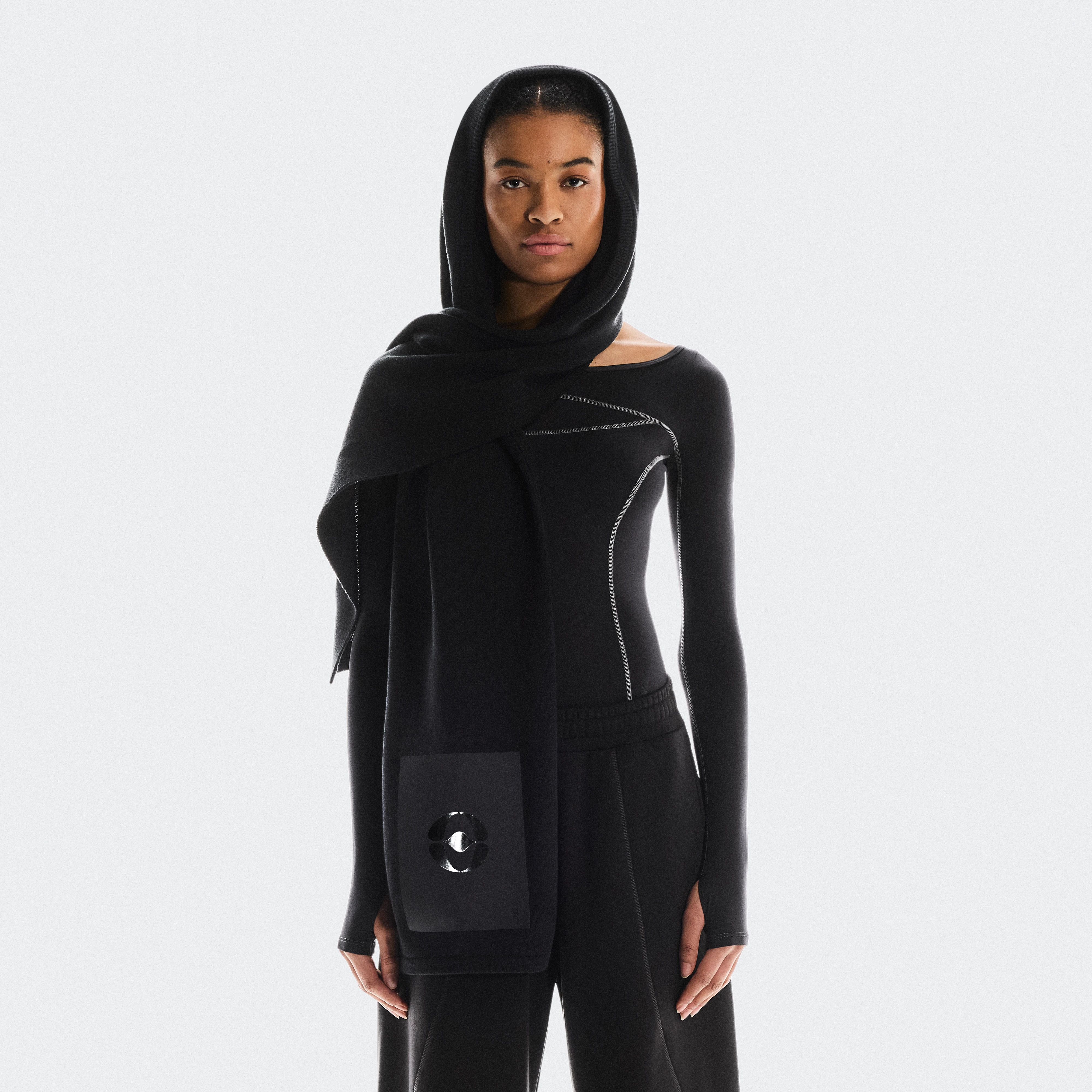 On Hooded Scarf FKA Schwarz Unisex Unisex – Lifestyle Schals & Neck Gaiters