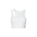 Studio Asymmetric Crop Shirt in White