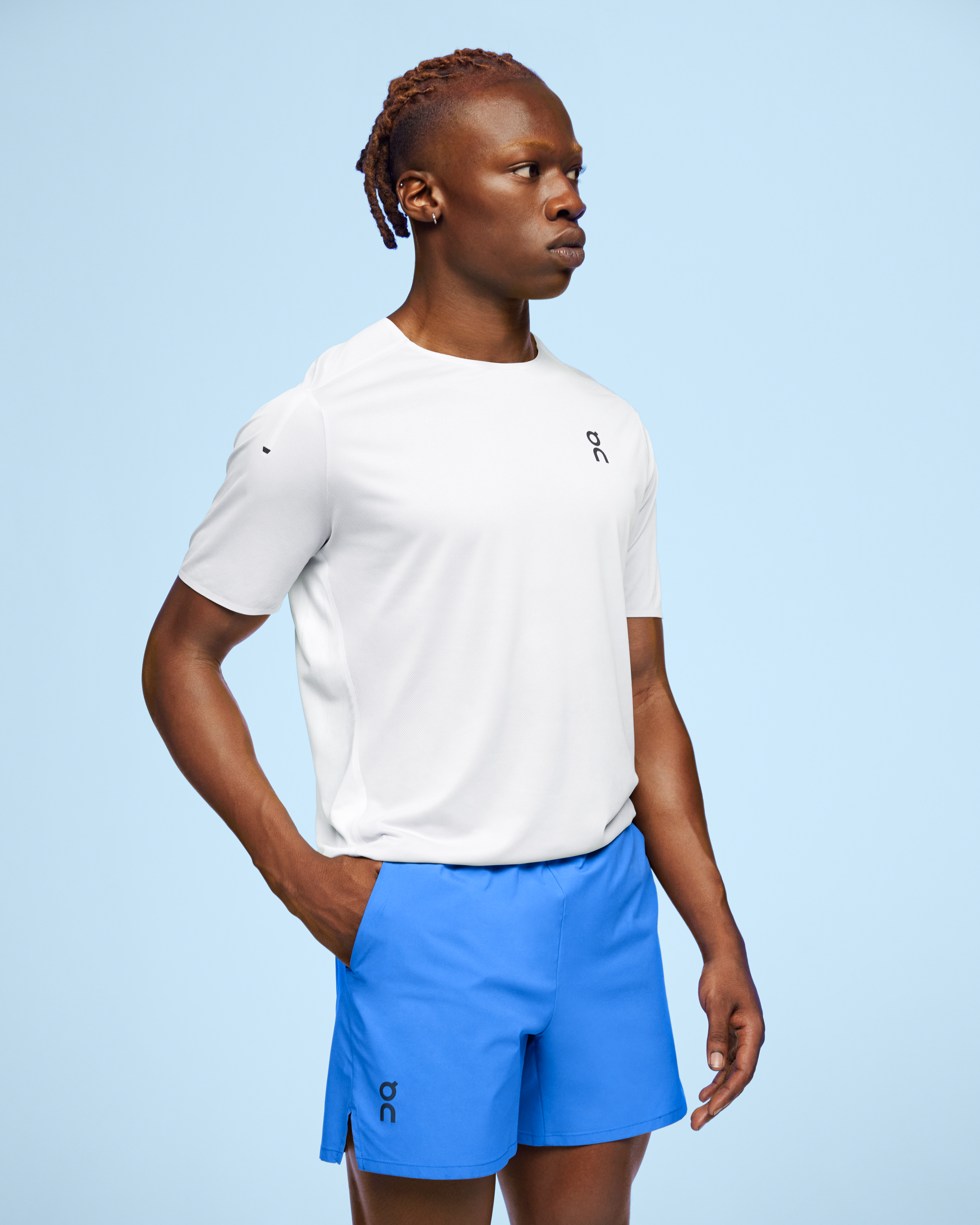 On Essential Shorts Cobalt & Black Uomo Pantaloncini
