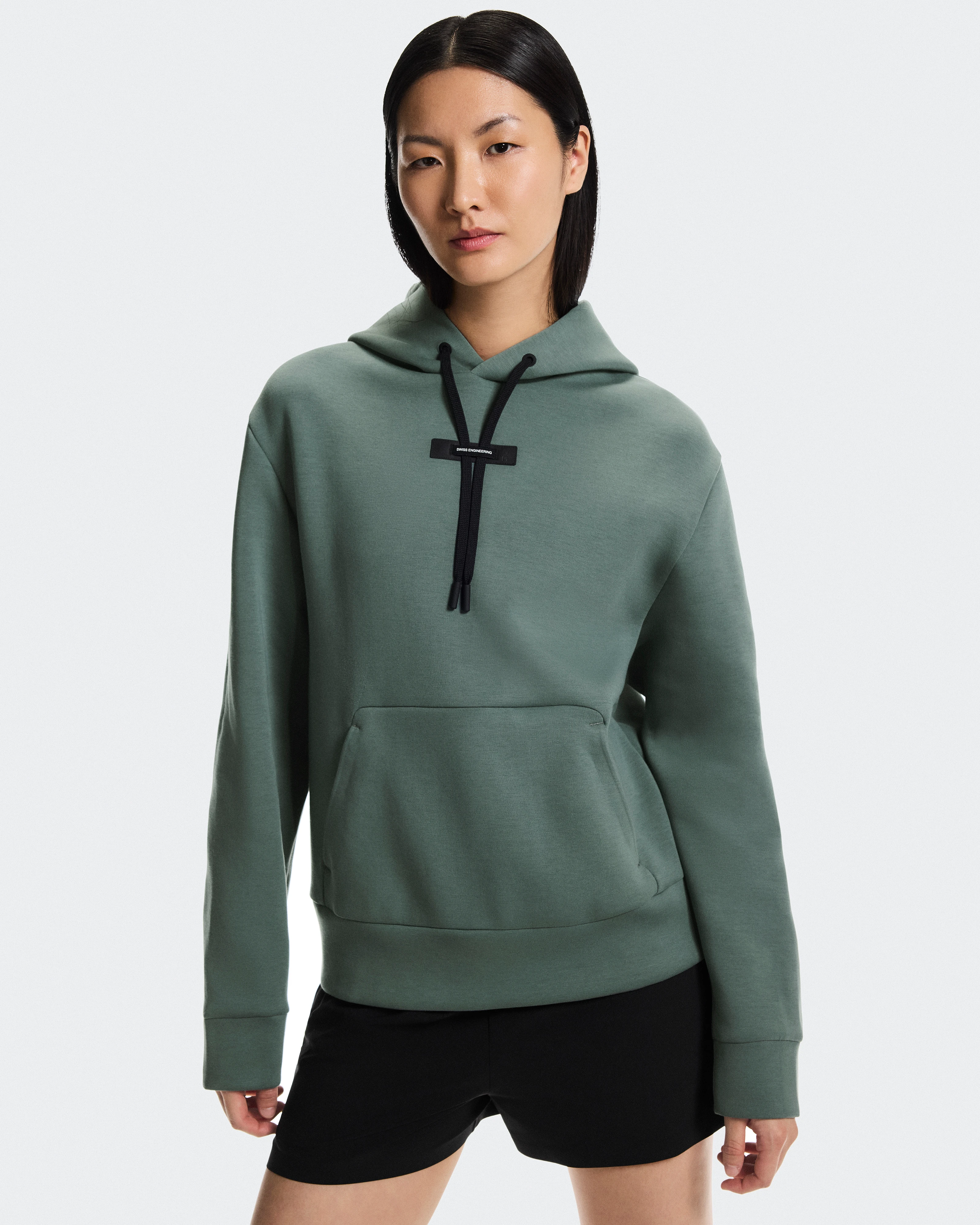 On Focus Tech Hoodie Olive Damen Hoodies & Sweatshirts
