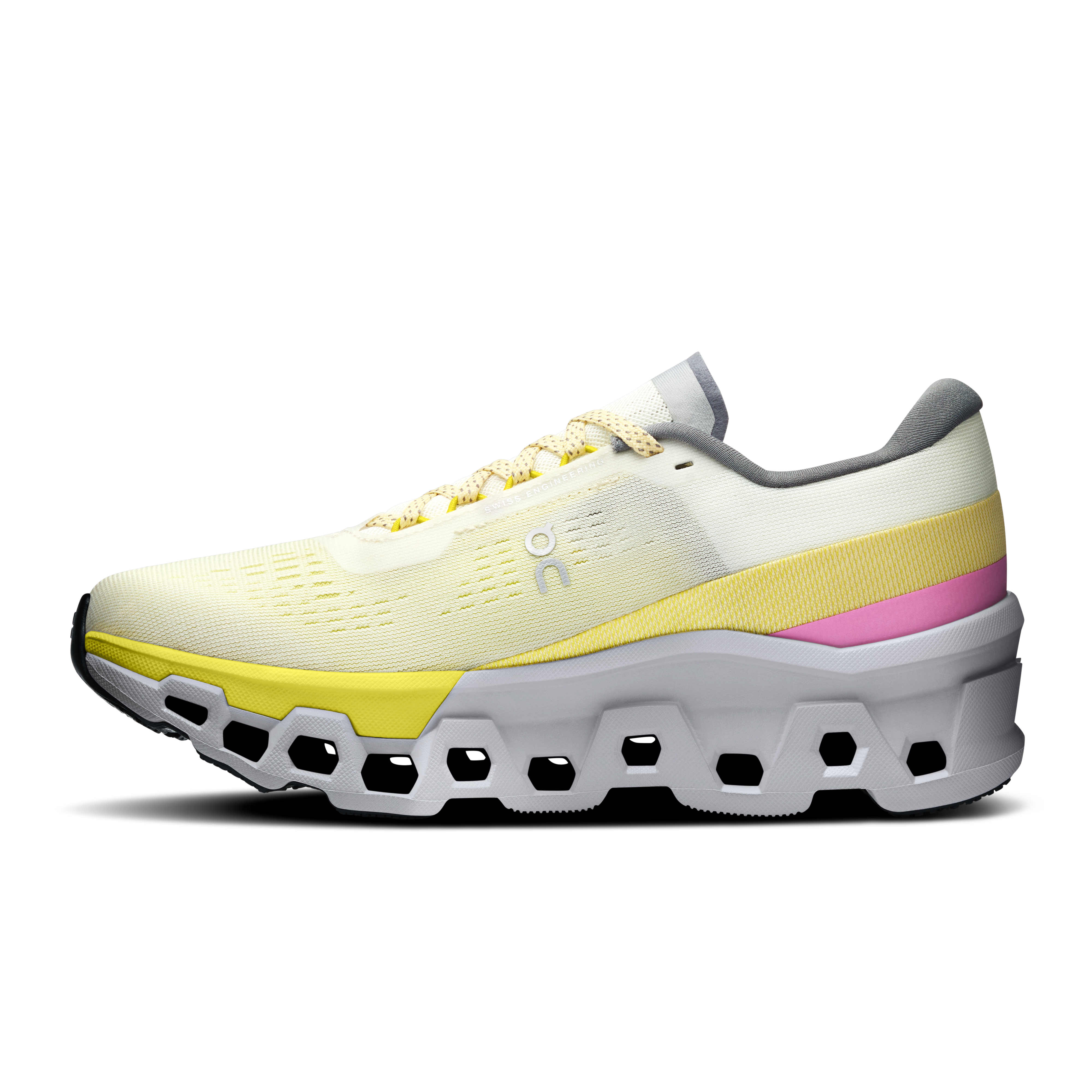On Cloudmonster 2 Ivory & Lime Women Road running Shoes