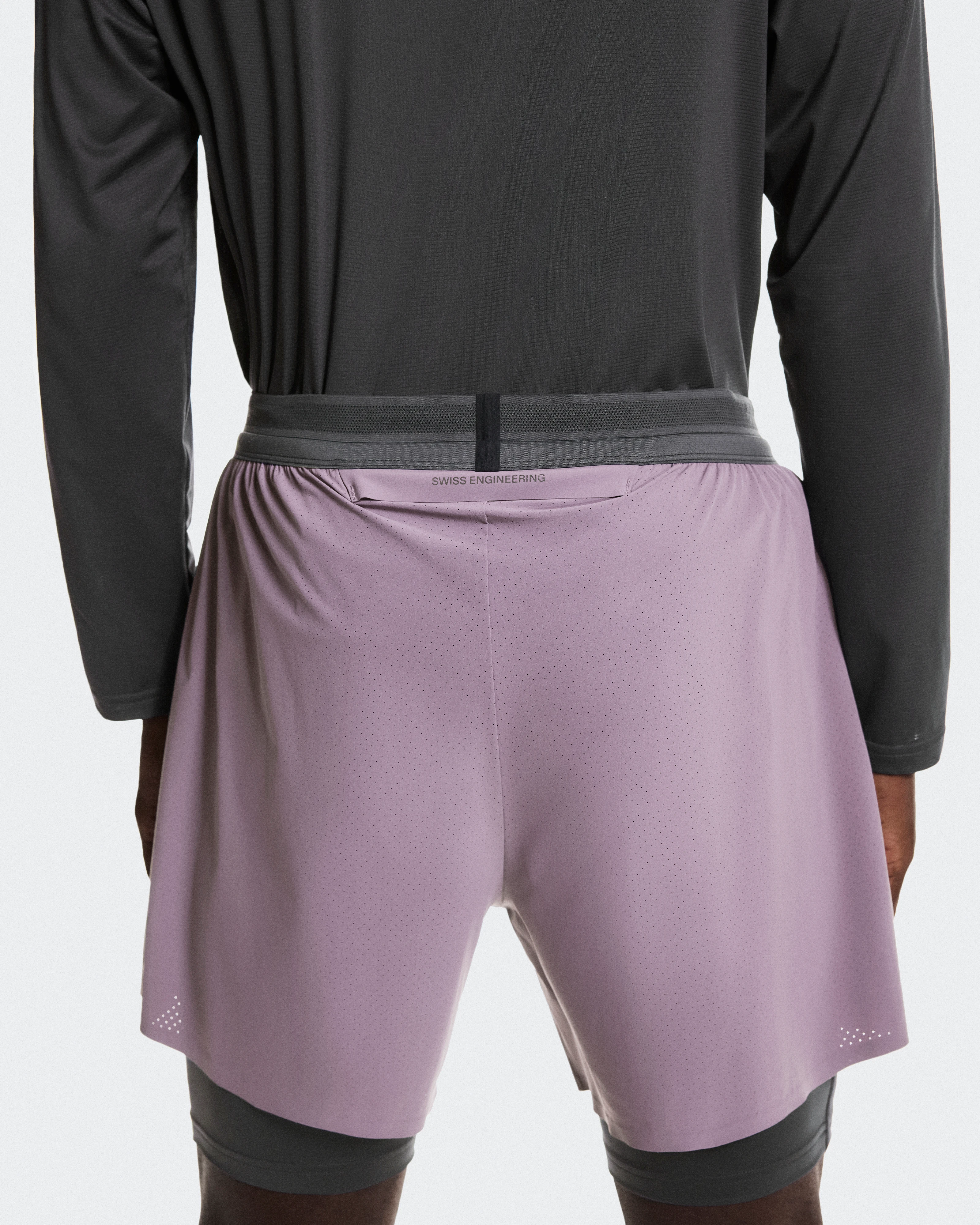 On 5" Performance 2/1 Shorts Dewberry & Eclipse Men Shorts