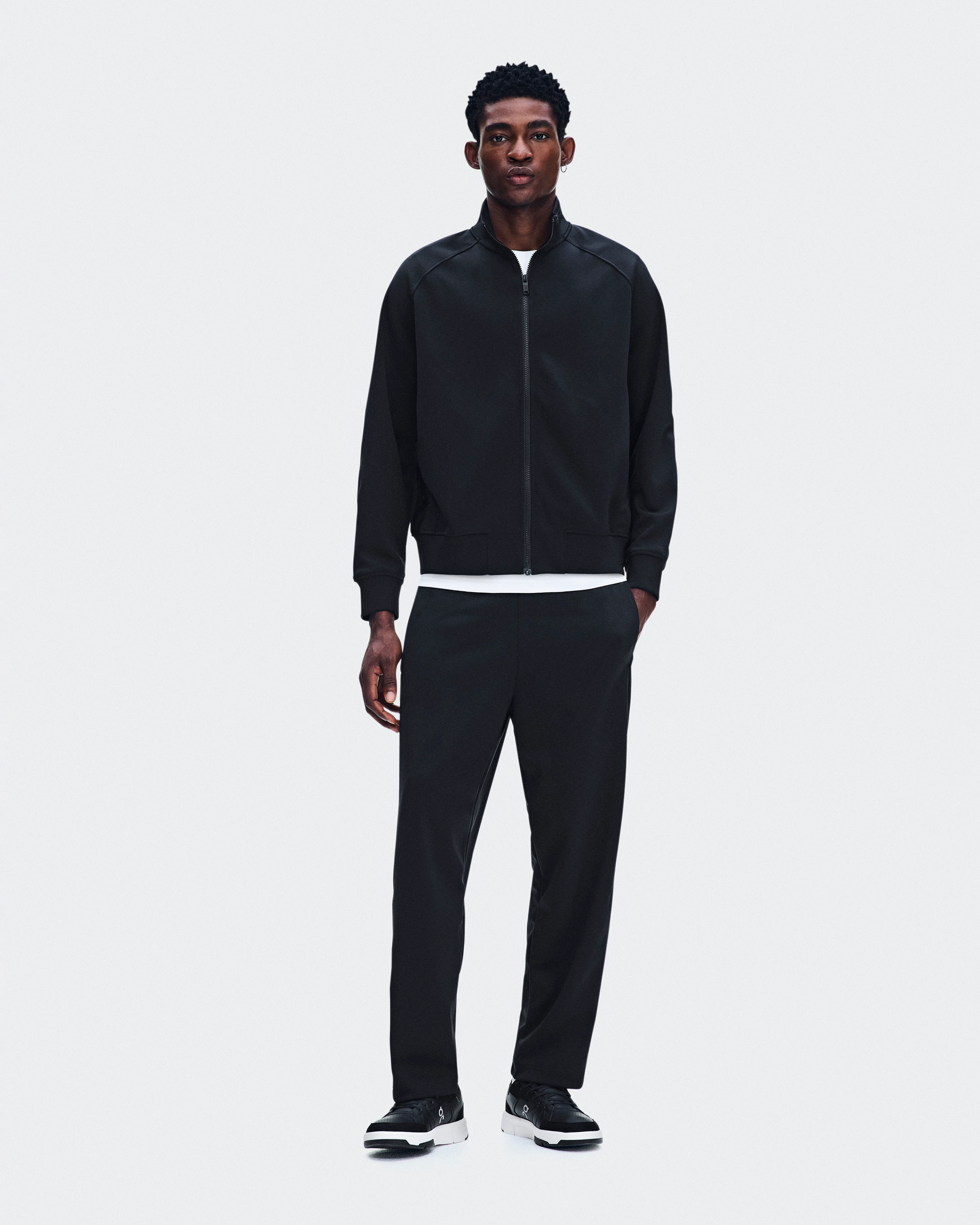On Courtside Full-Zip Black Men Jackets