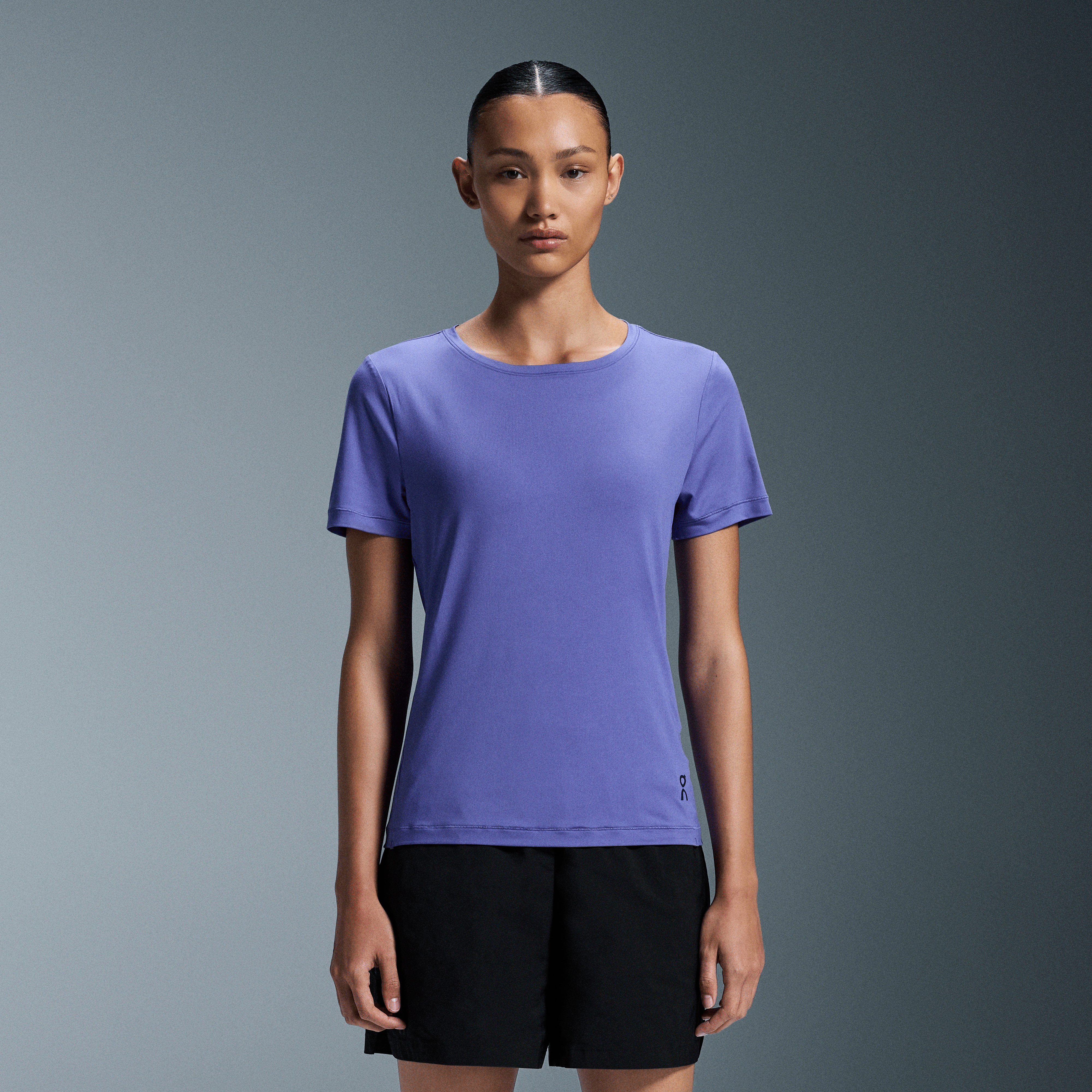 On Movement-T Roxo Azul Feminino Feminino – Viagens, Atividades de baixa intensidade Partes de cima e camisetas