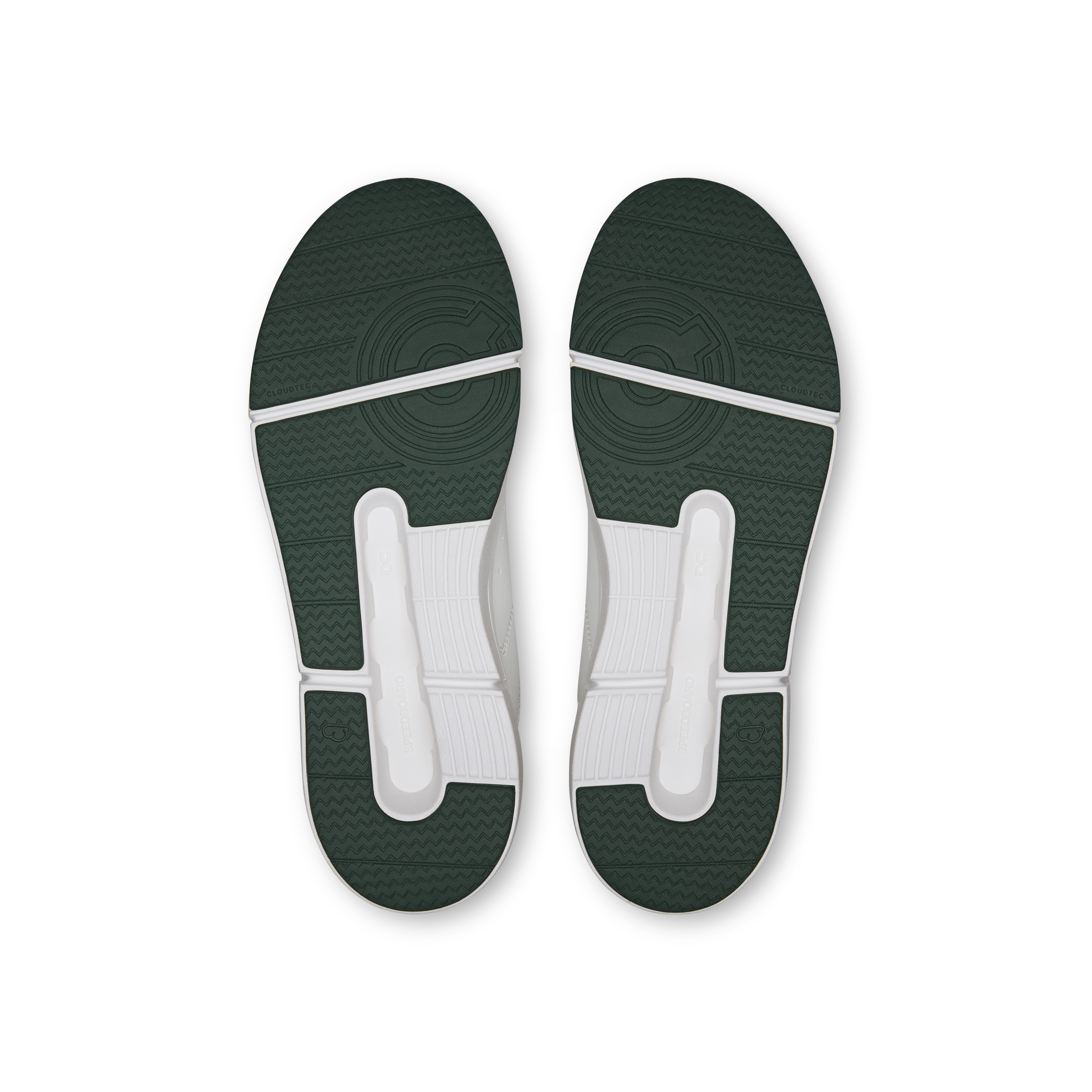 On THE ROGER Youth White & Olive Youth Tennis Shoes