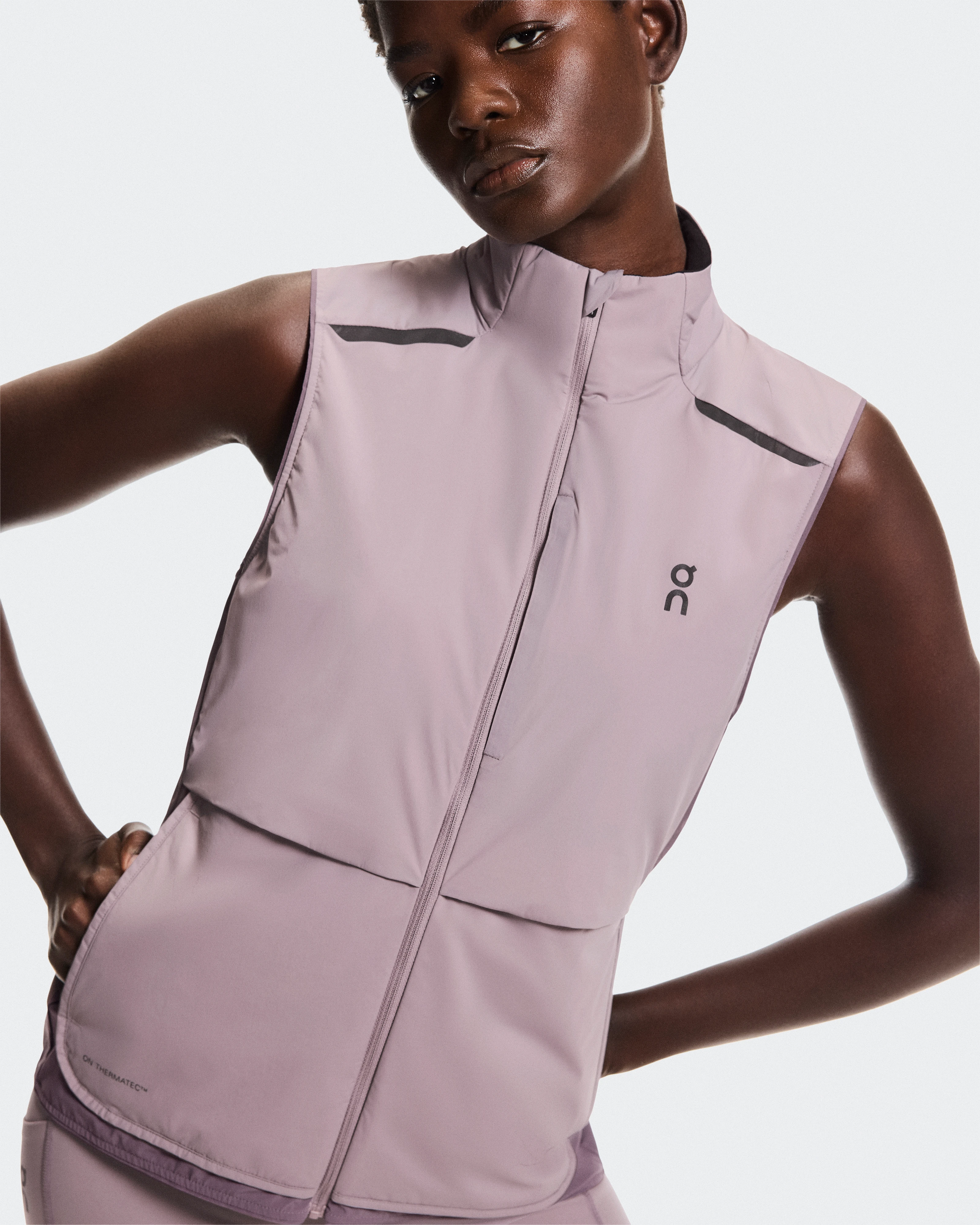 On Weather Vest Heron & Gobi Women Jackets