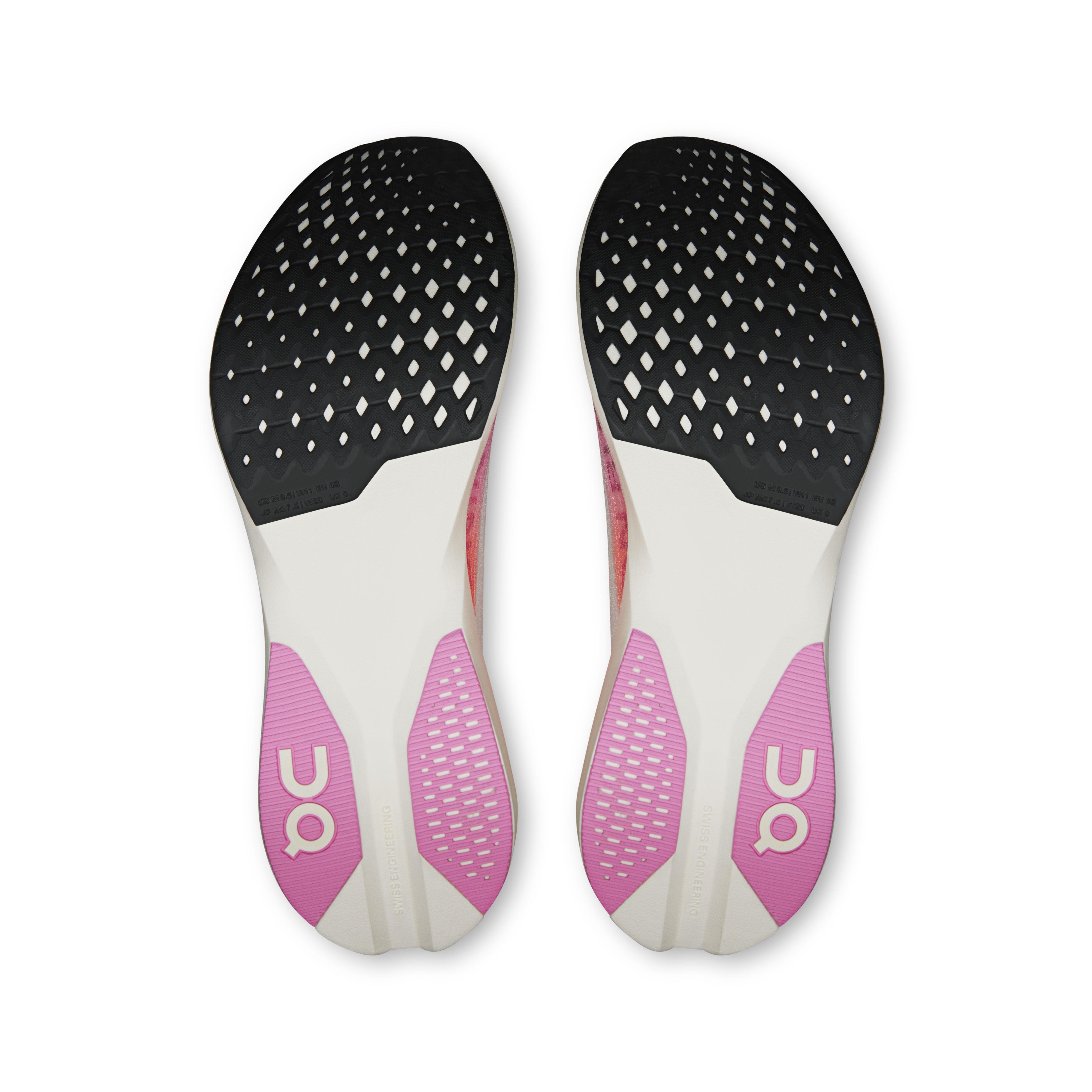 On Cloudboom Strike LS White & Raspberry Unisexe Running sur route Chaussures