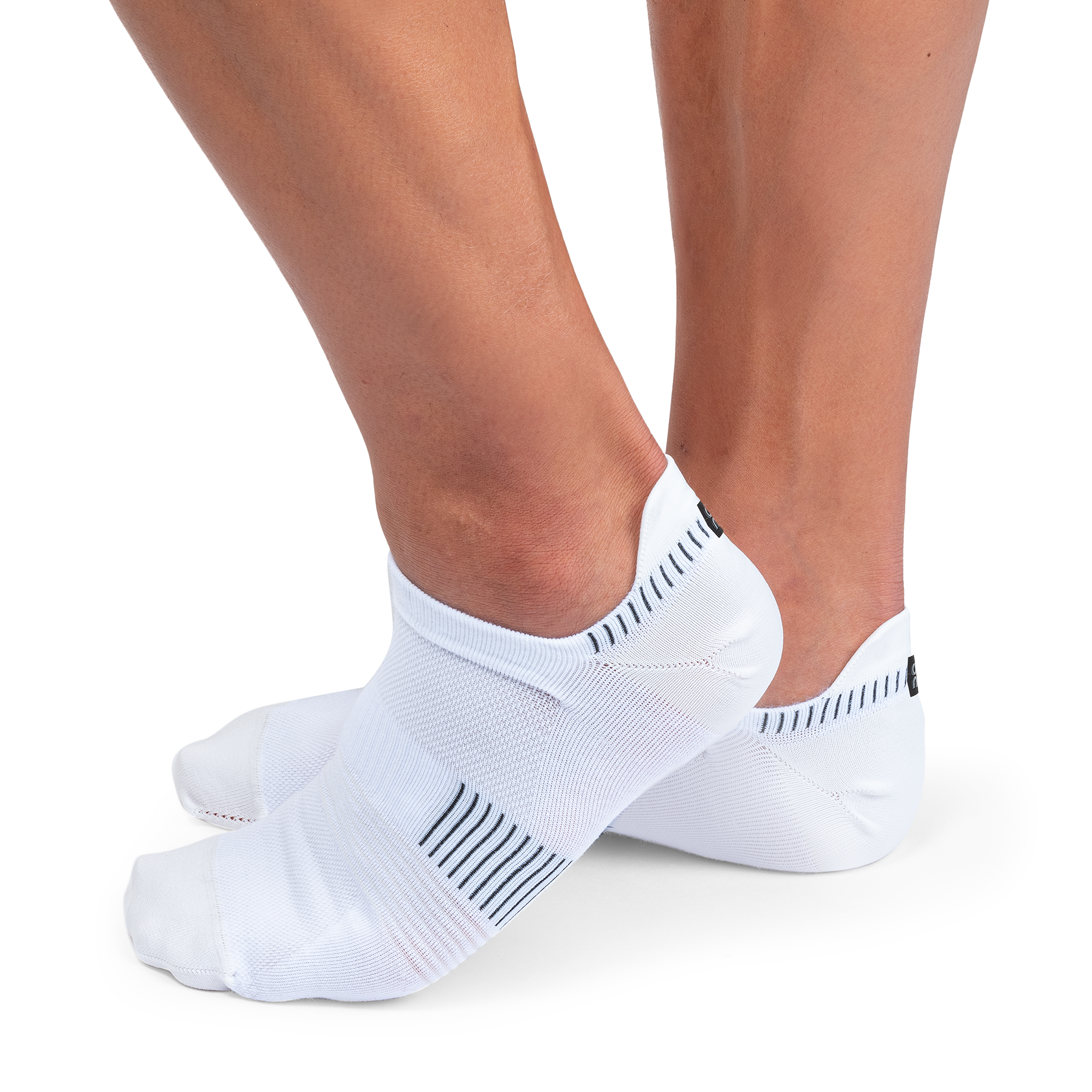 Ultralight Low Sock in White/Black