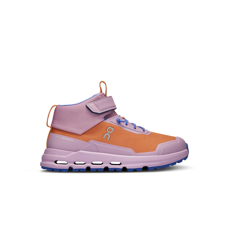 On Cloudhero Mid Waterproof Lifestyle Shoe in Copper/Lavendula, Size: 34, Recycled Polyester