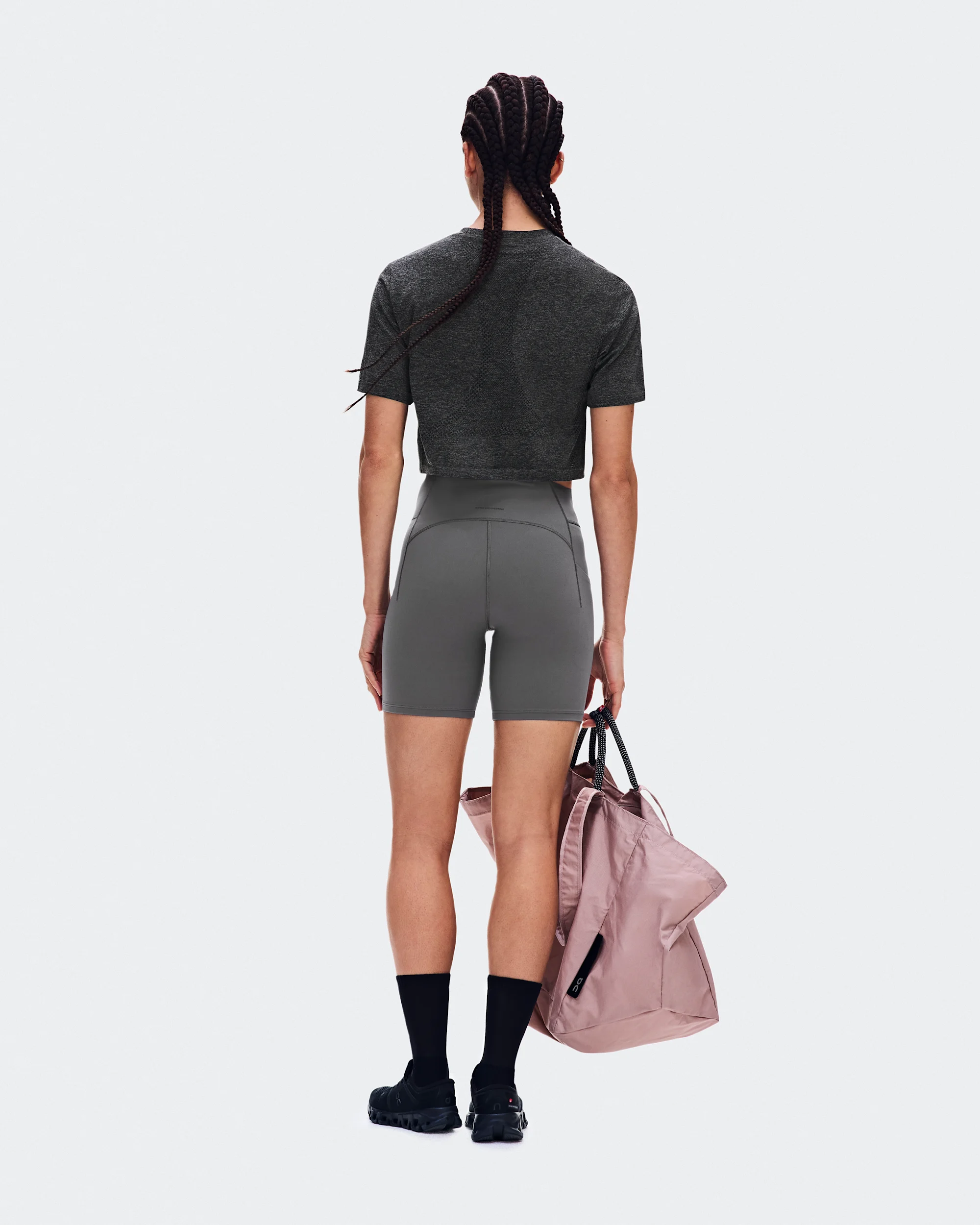 Women's Train Flex-T Crop Bubblegum Heather - thumbnail 9
