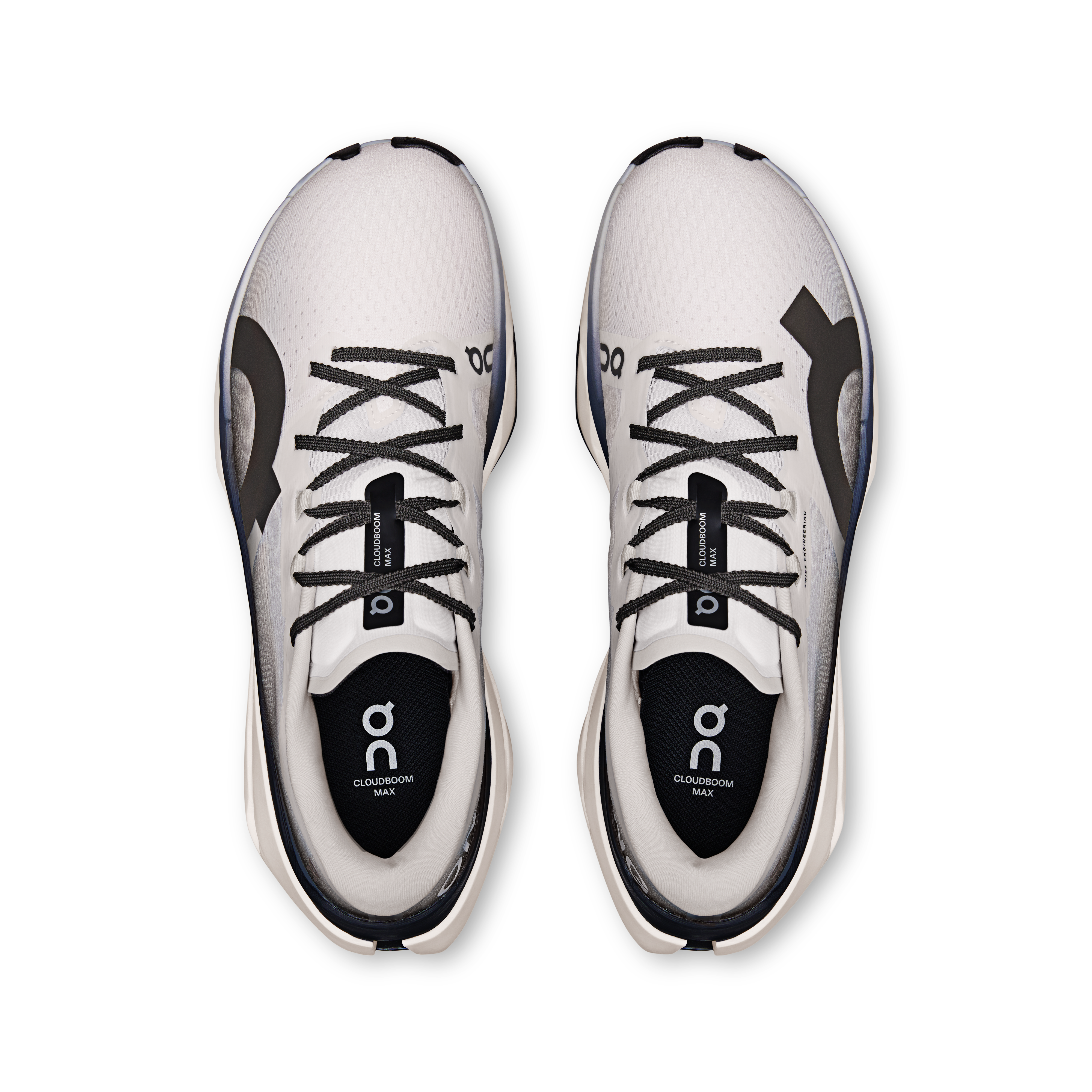 On Cloudboom Max White & Black Men Road running Shoes