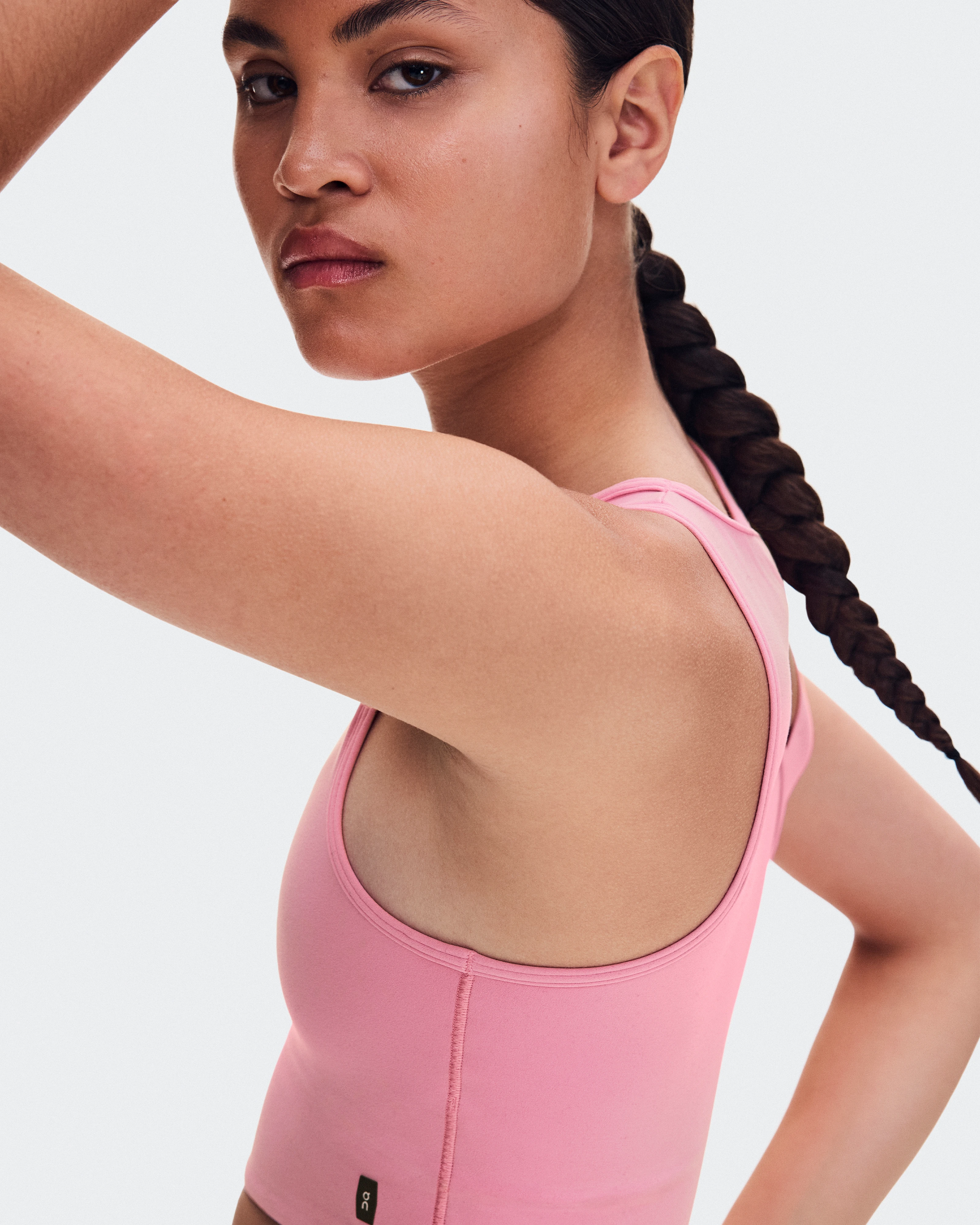 On Studio Asymmetric Crop Magnolia Women – Low-intensity training, all-day Tops and t-shirts