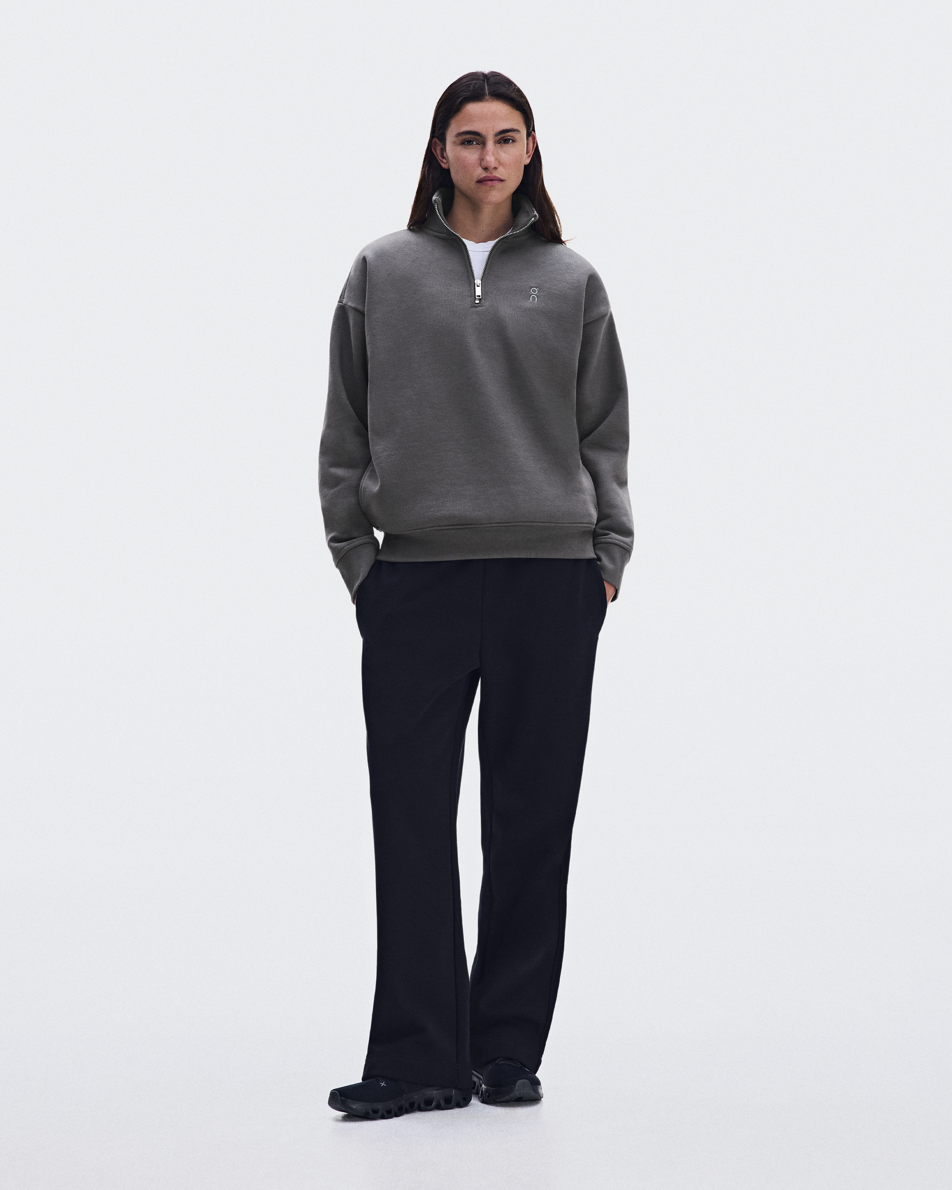 Club Collective 1/4 Zip Sweater in Ember
