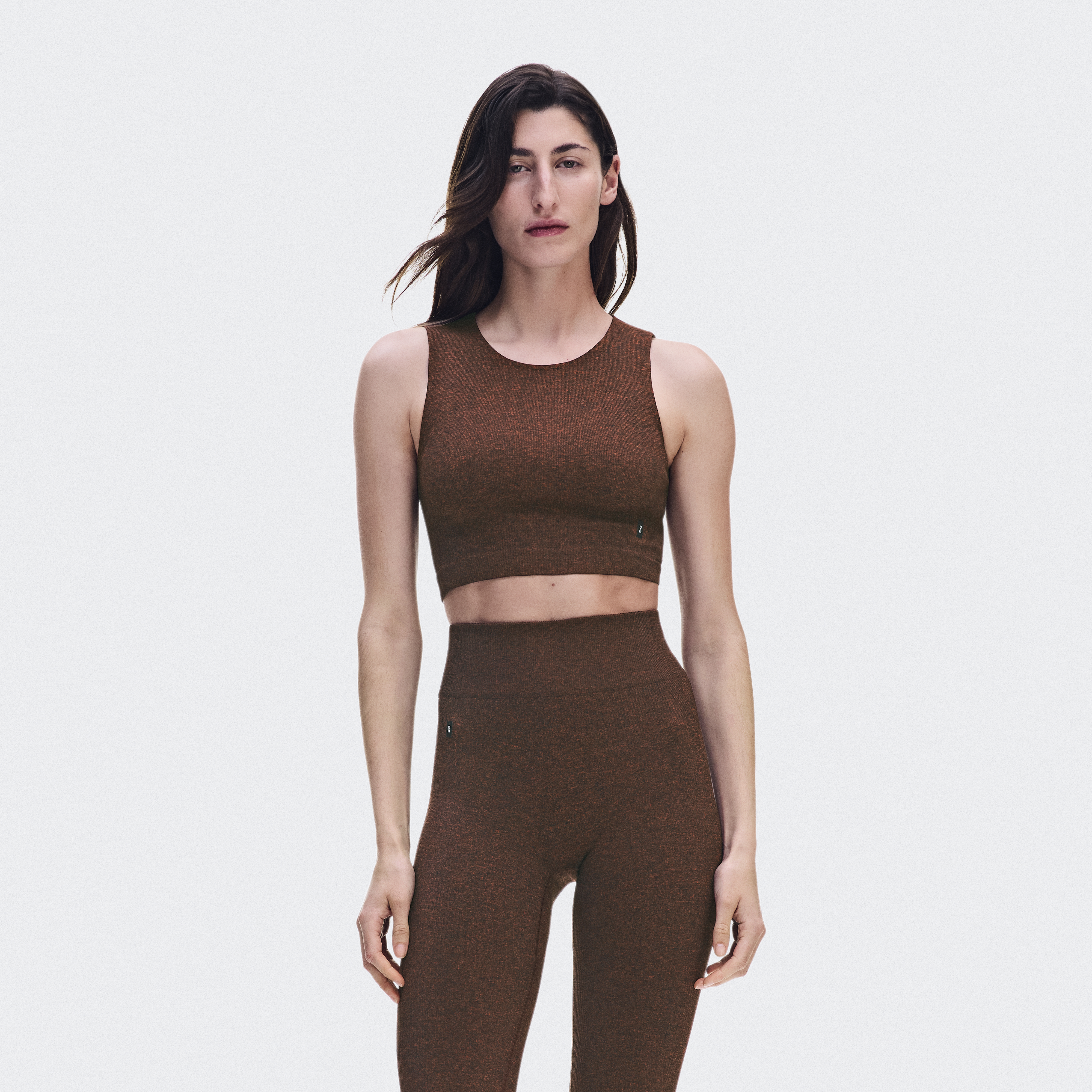 Studio Knit Leggings Tights in Cinnamon Heather