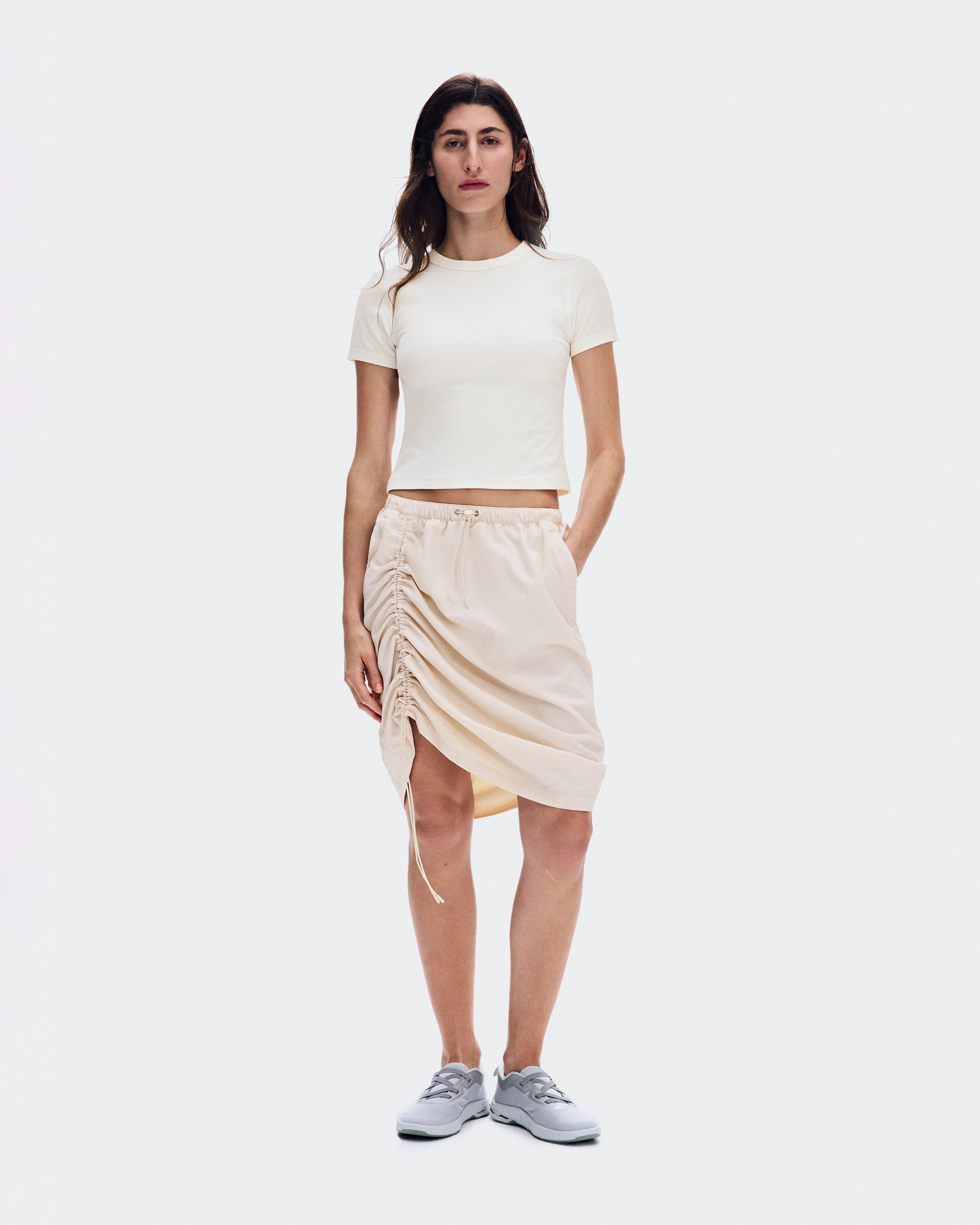 On All-Day Ribbed T-Shirt Ivory Donna Maglie e magliette
