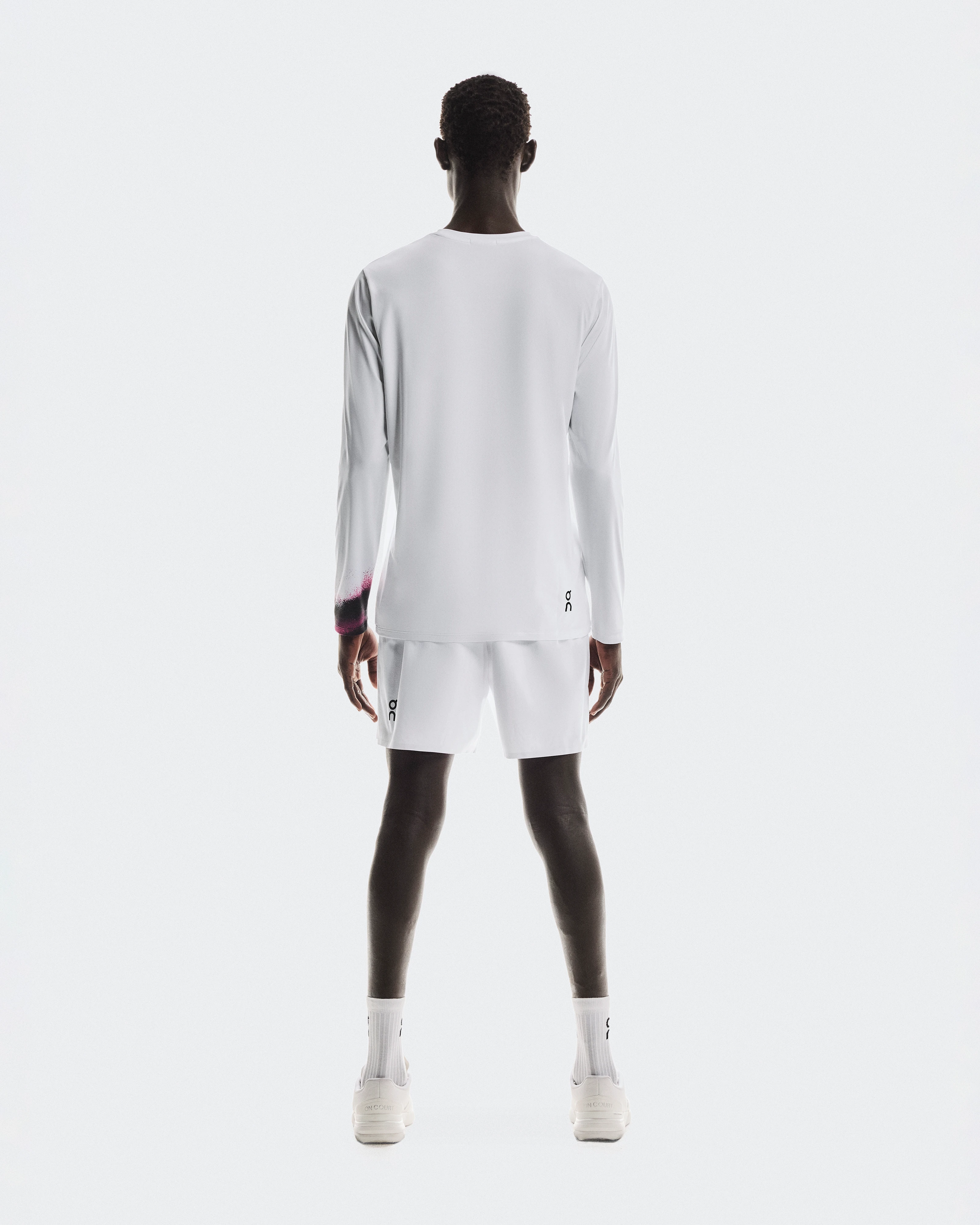 On Court Long-T White & Black Uomo Maglie e magliette