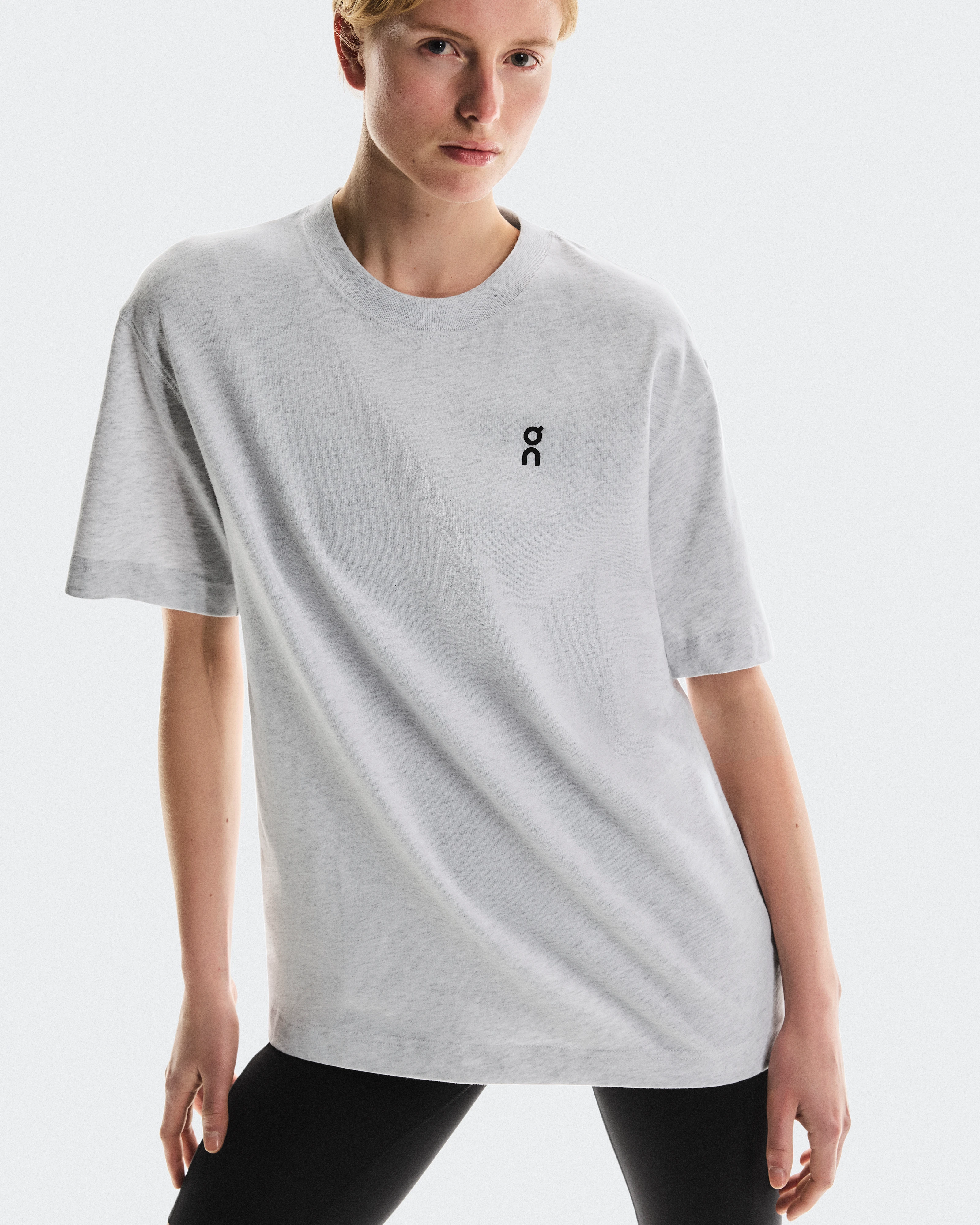 On Club-T Court Heather Gray & Pink Women Tops and t-shirts