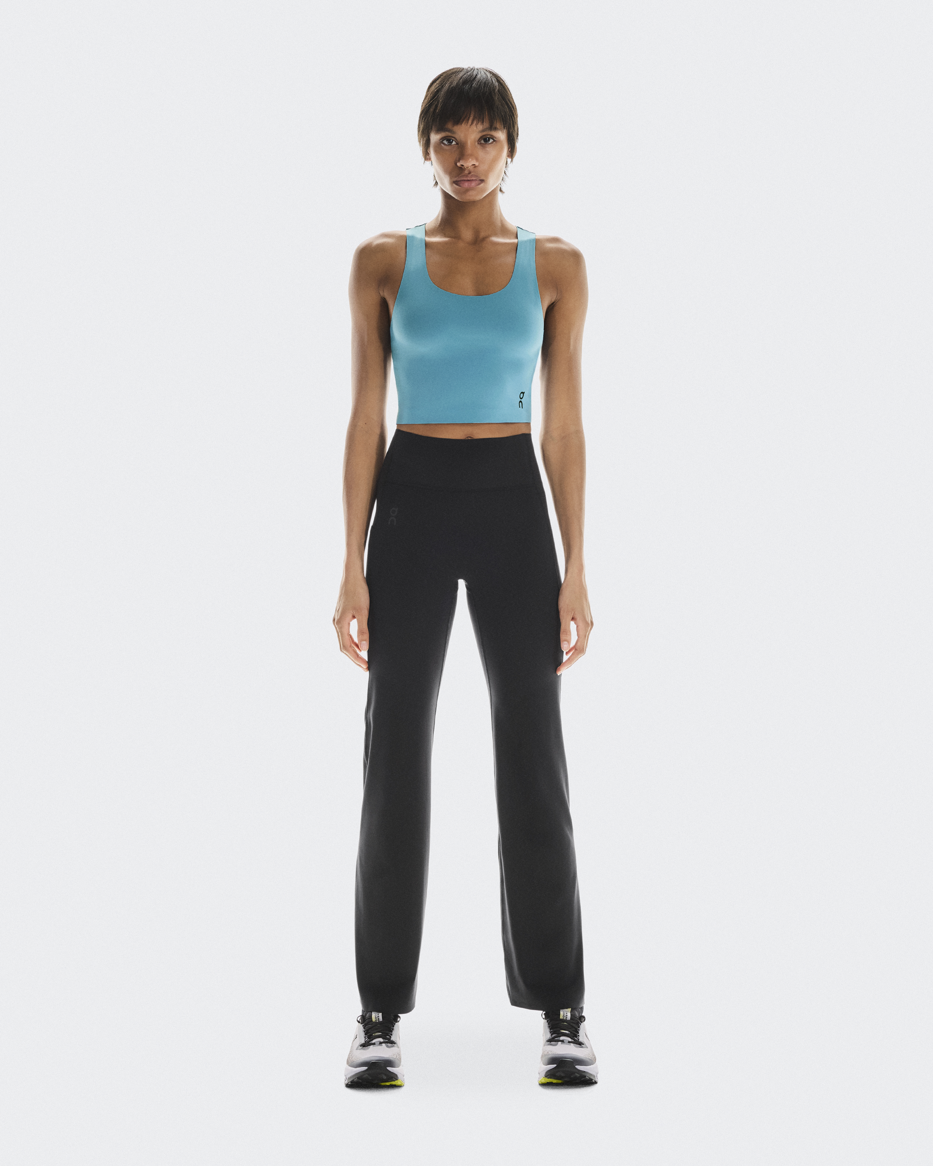 On Women's Studio Flared Tights 30" in Black, Size: Medium, Polyester