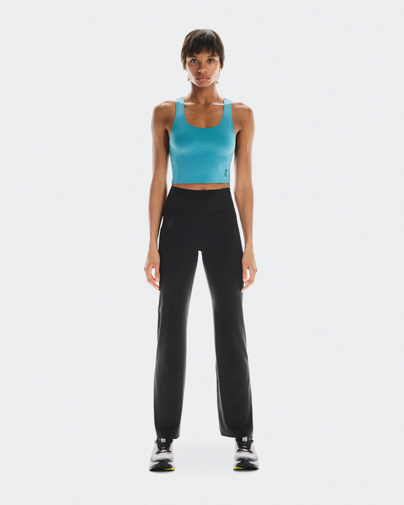 On Women's Studio Flared Tights 30" in Black, Size: XS, Polyester