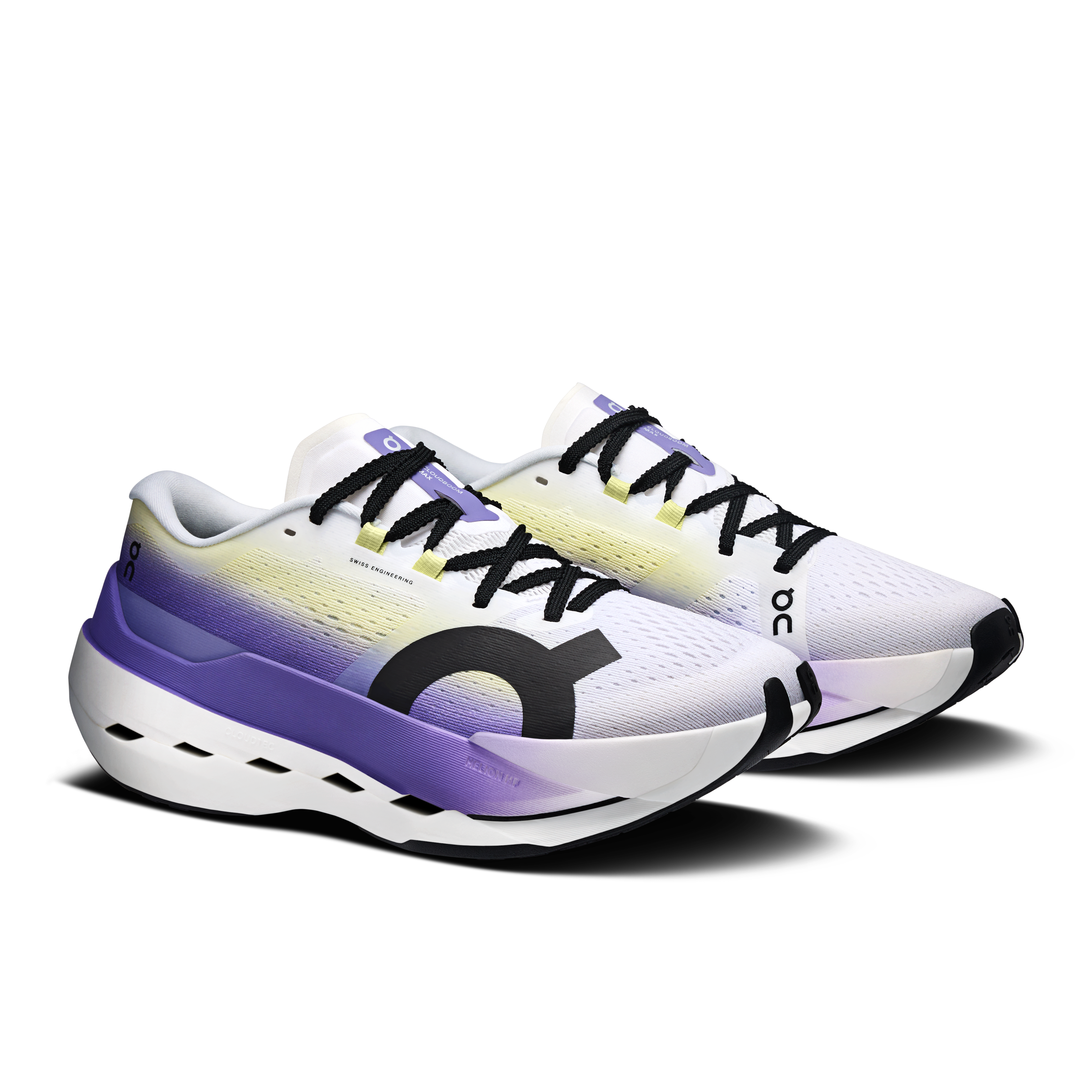 On Cloudboom Max White & Juniper Femme Running sur route Chaussures