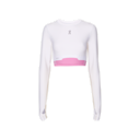 Train Long Sleeve Crop Long-Sleeve Shirt in White