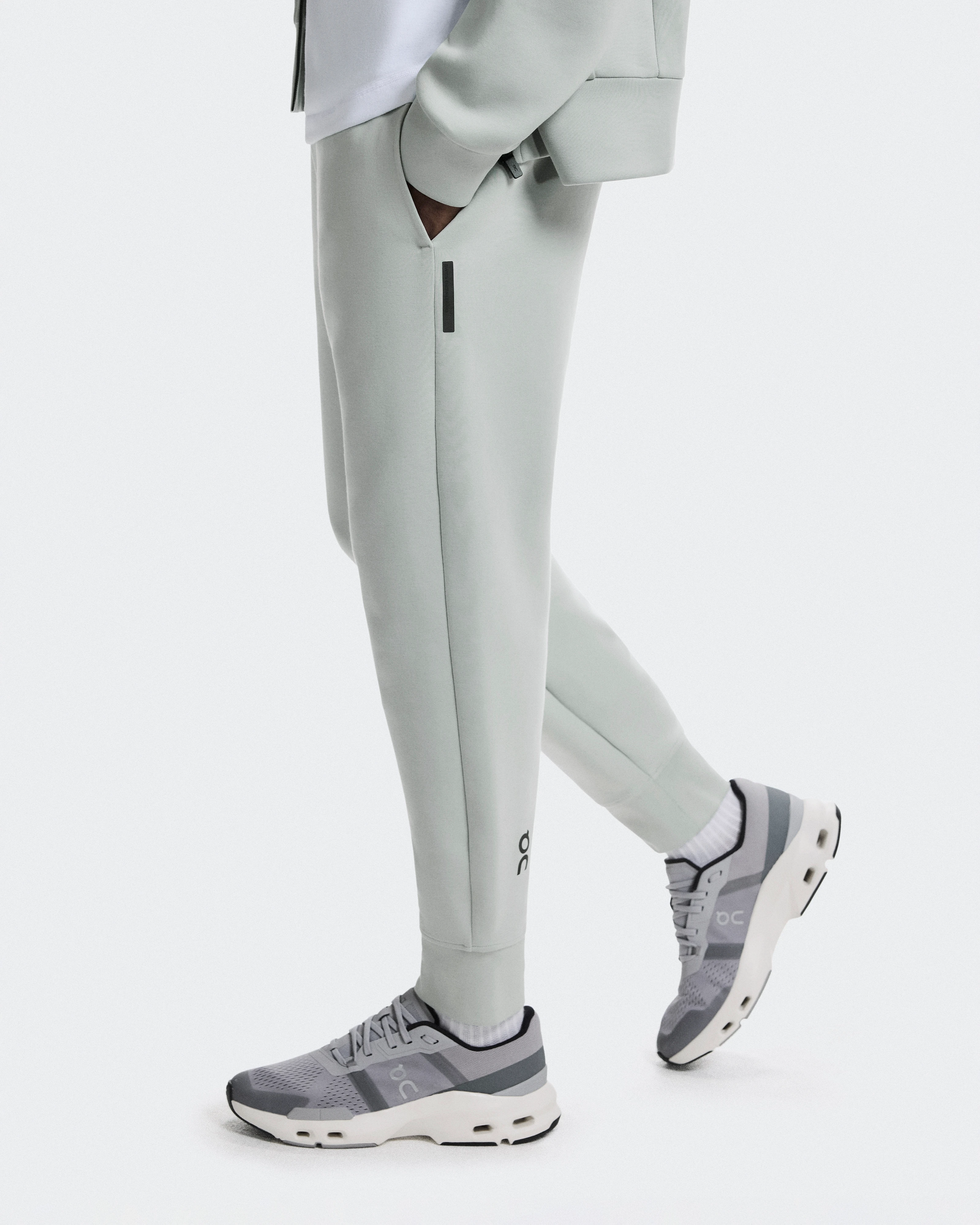On Focus Tech Sweatpants Mineral Homme Pantalons