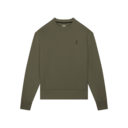 Focus Tech Crew Hoodie in Bark