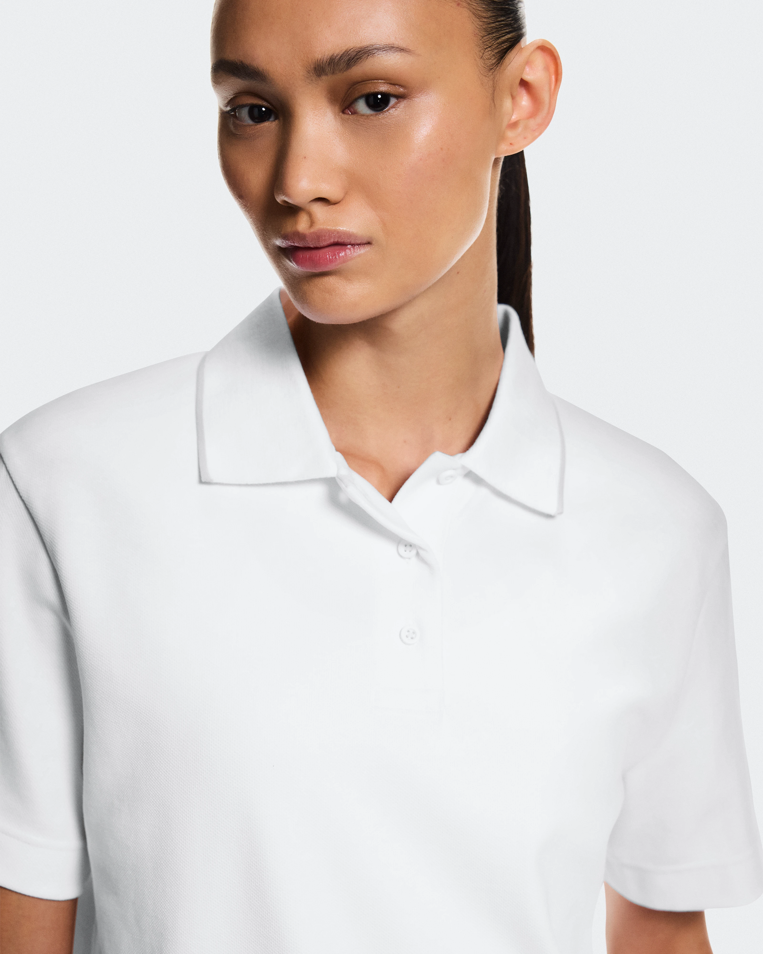 On Courtside Polo White & Sand Women Tops and t-shirts