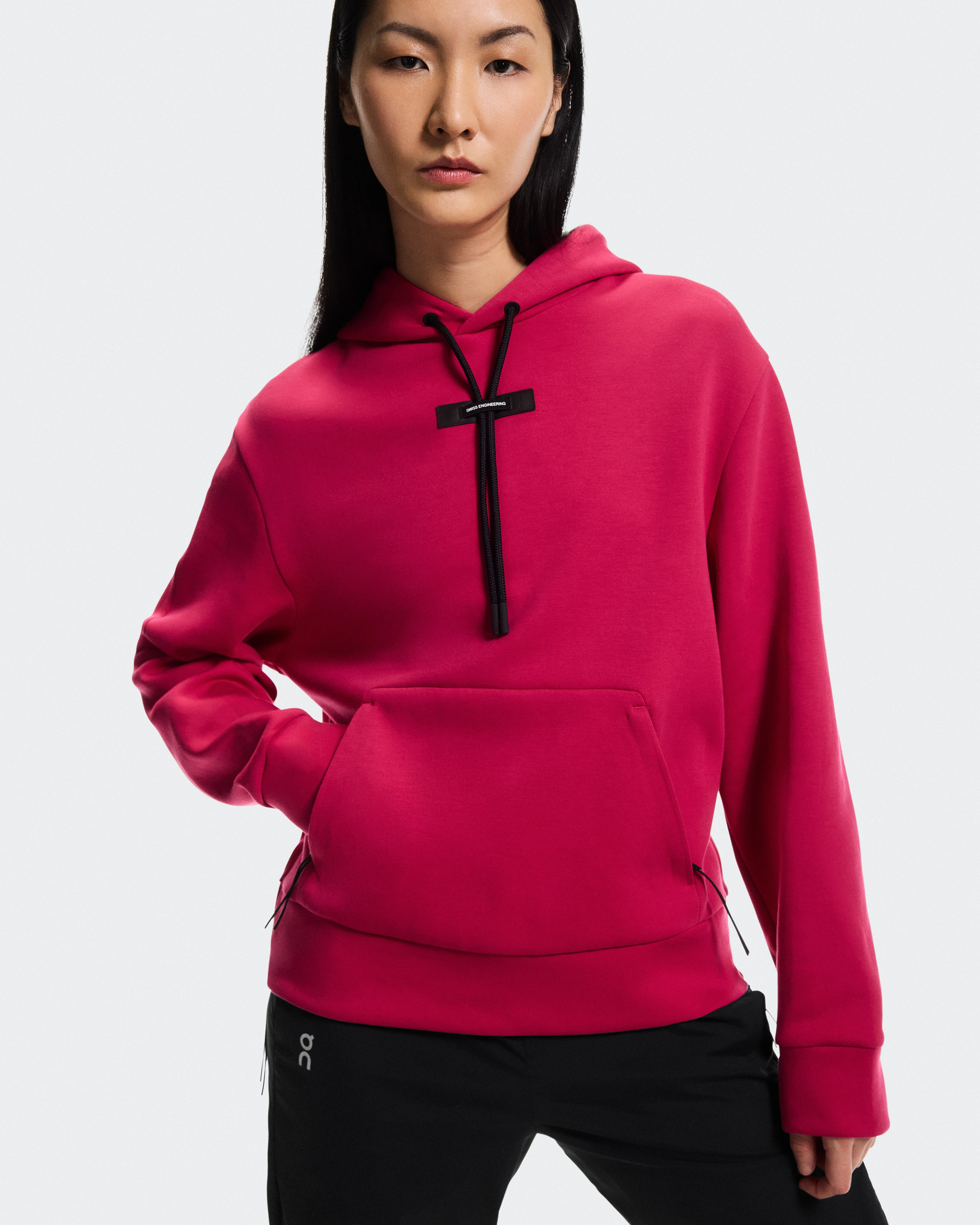 On Focus Tech Hoodie Grenadine Women Hoodies and sweatshirts