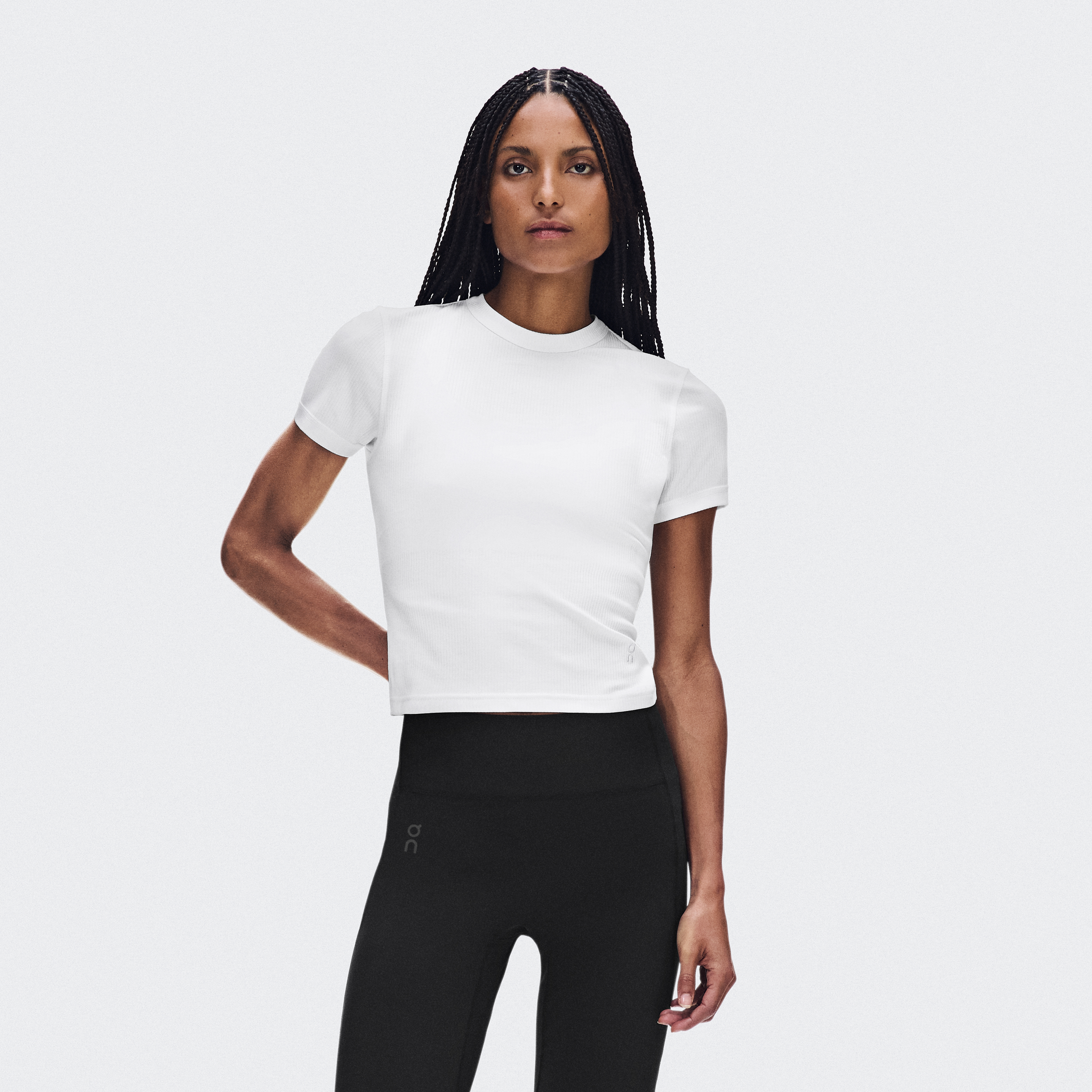 All-Day Ribbed T-Shirt in White