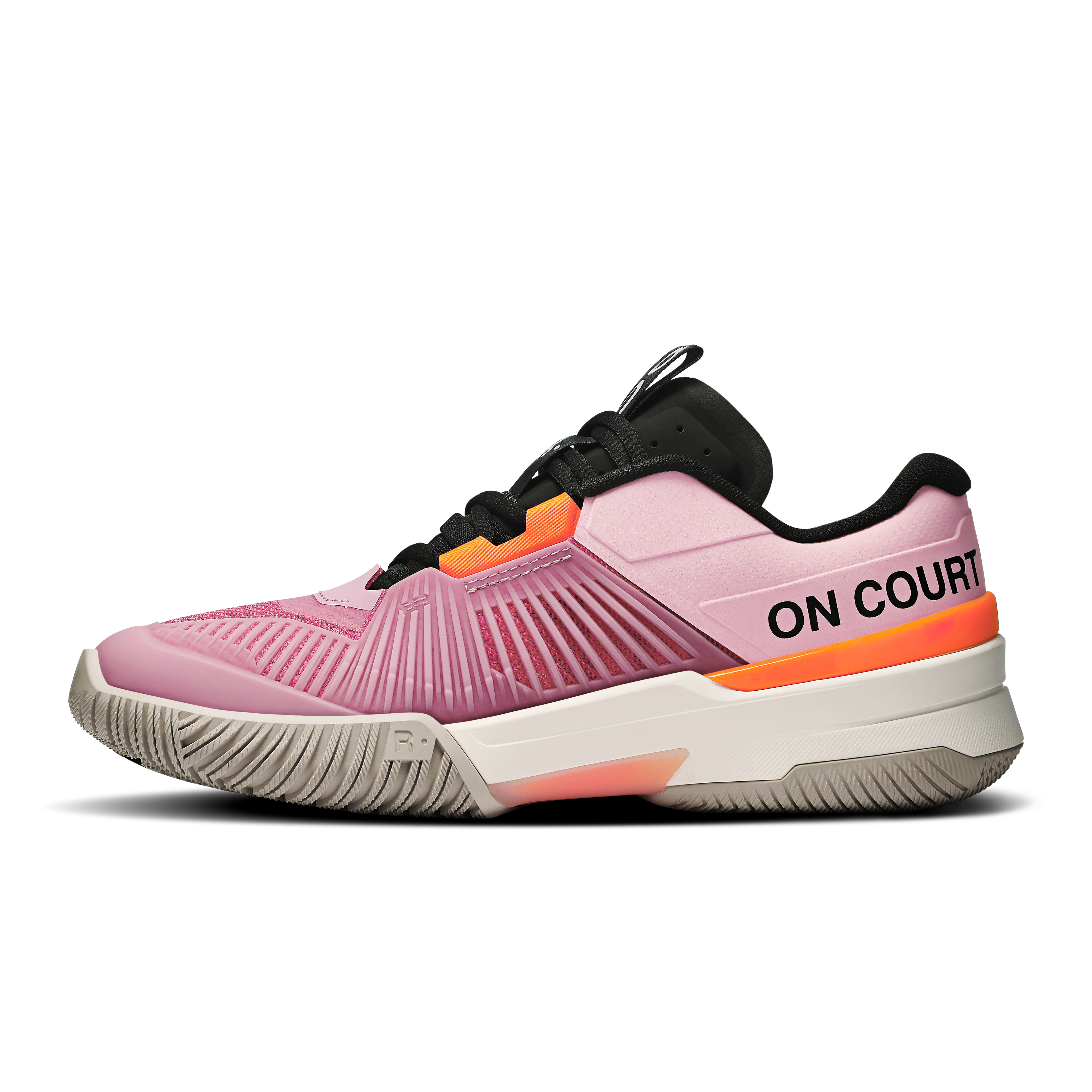 On THE ROGER Pro Fire Pink & Flame Damen Tennis Schuhe