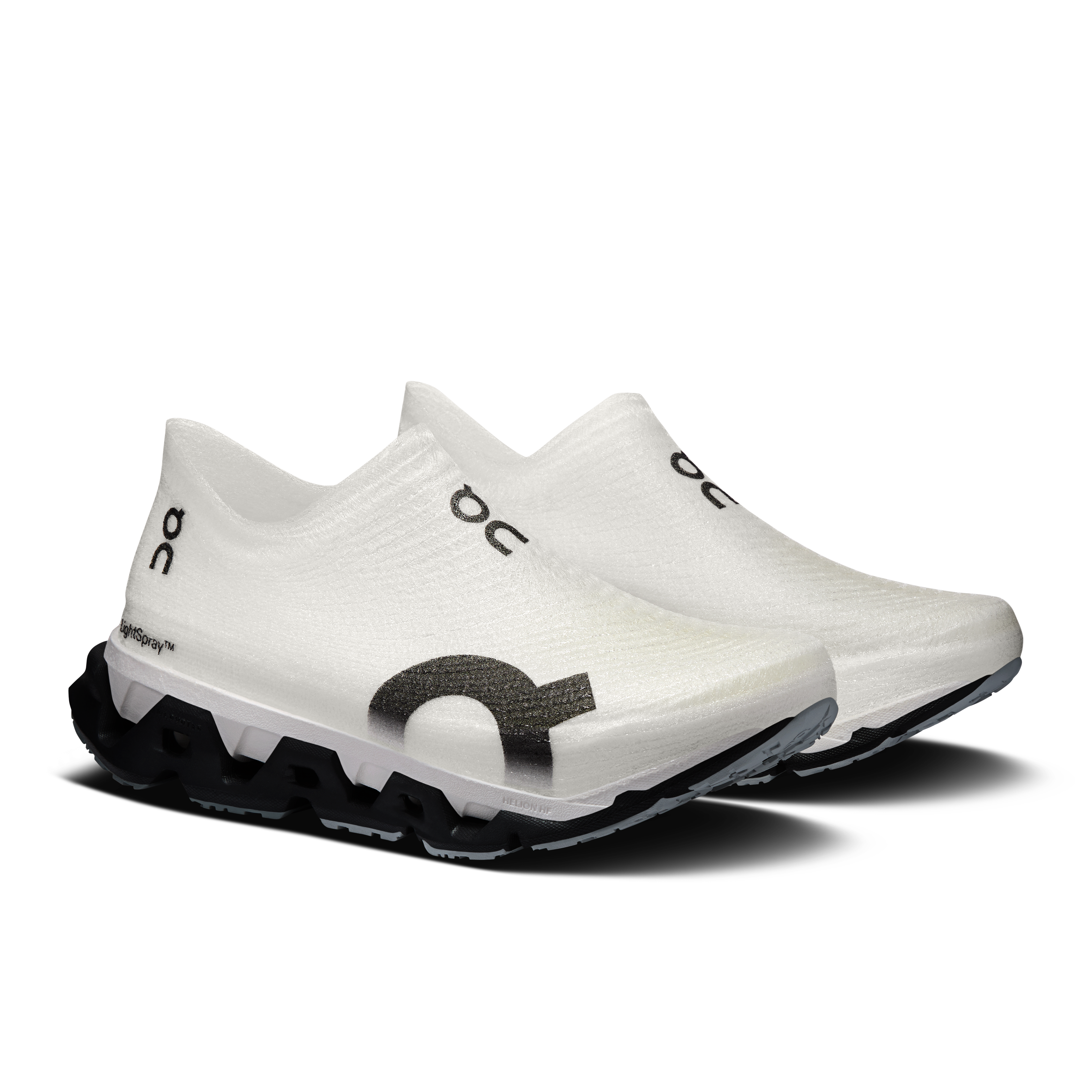 On LightSpray Cloudmonster 3 Hyper Black & Apollo Unisex Road running Shoes